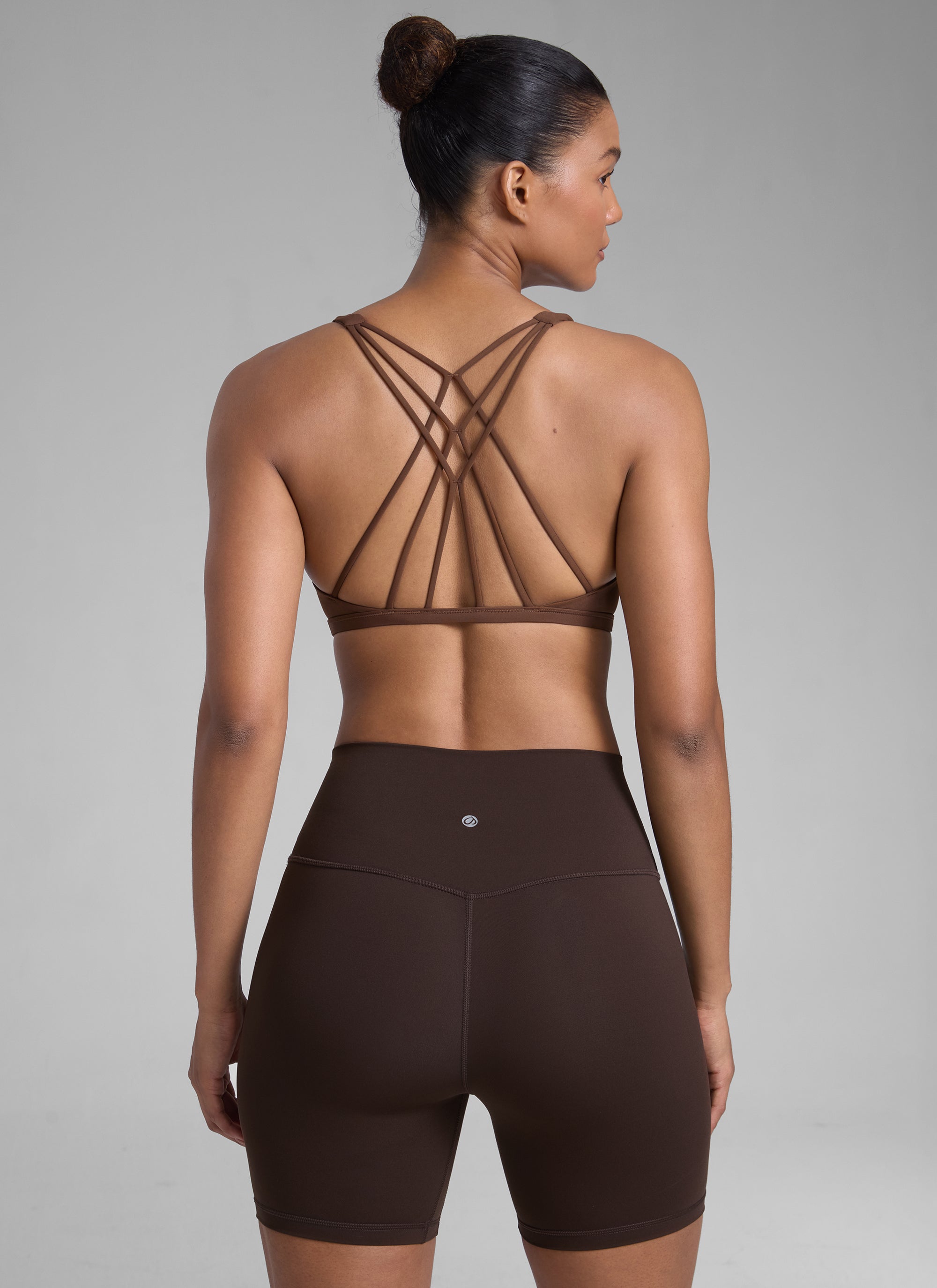 Nakedfeel חזיית ספורט Diamond - Coffee Brown