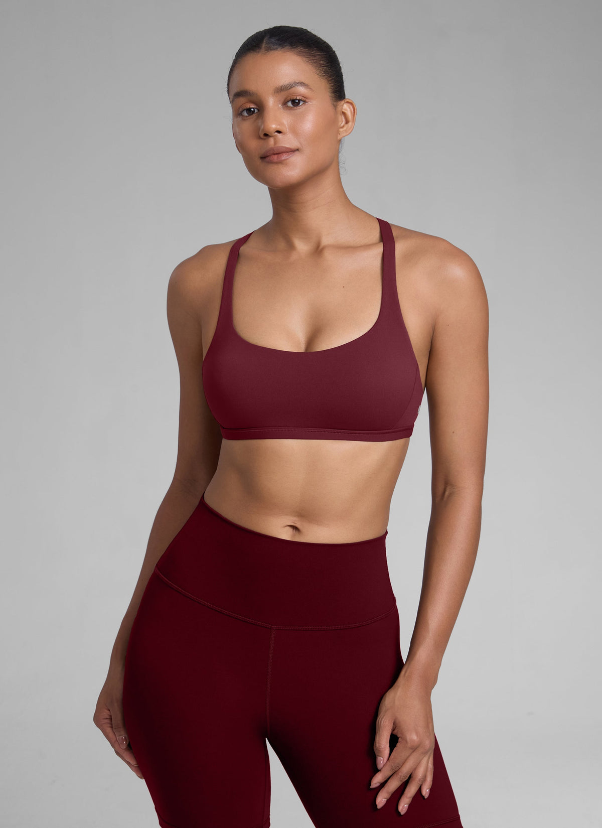 NakedFeel חזיית ספורט Diamond - Red Merlot