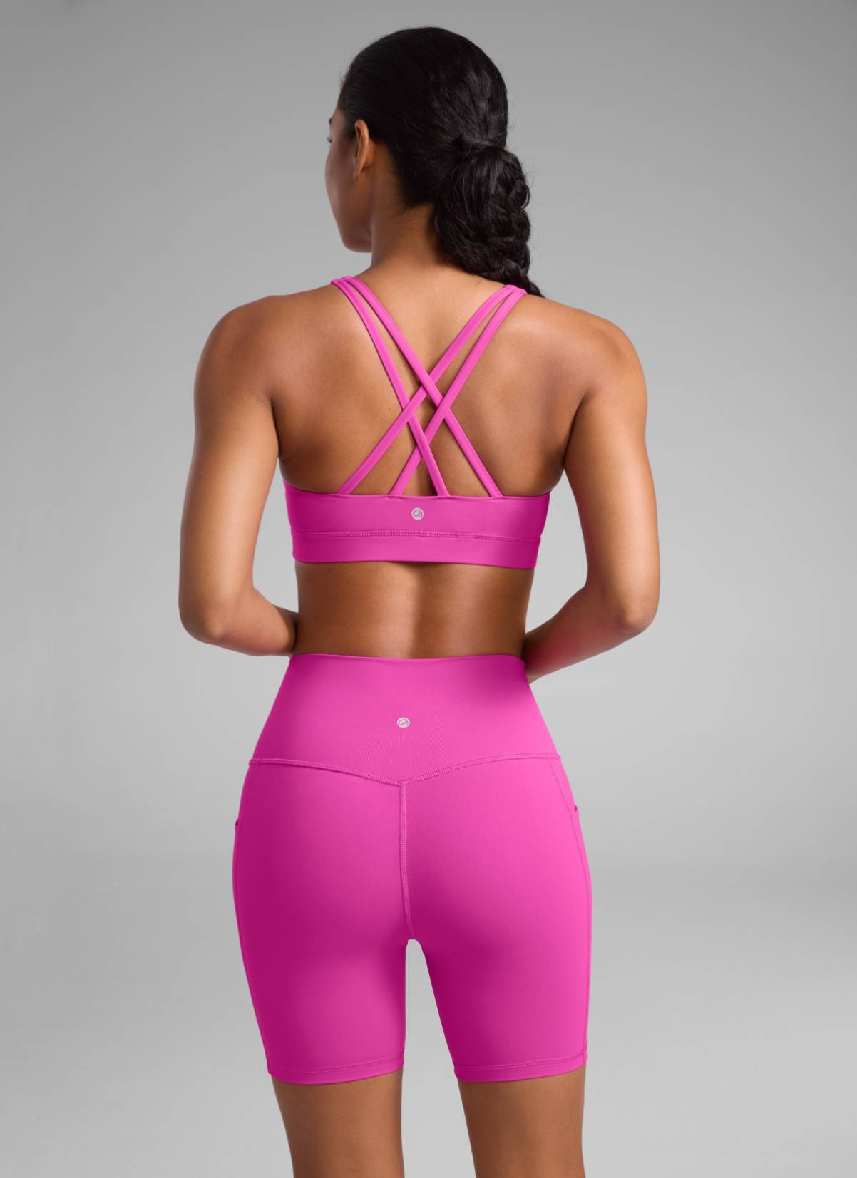 NakedFeel חזיית ספורט תומכת Cross Back - Hibiscus Purple
