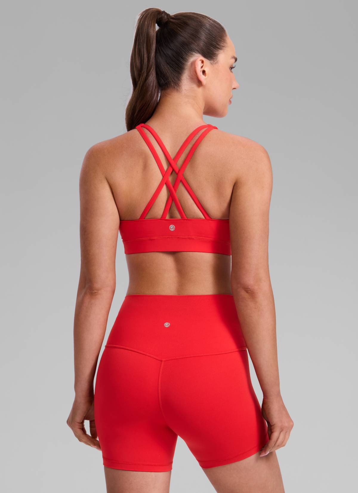 NakedFeel חזיית ספורט תומכת Cross Back - Deep Red