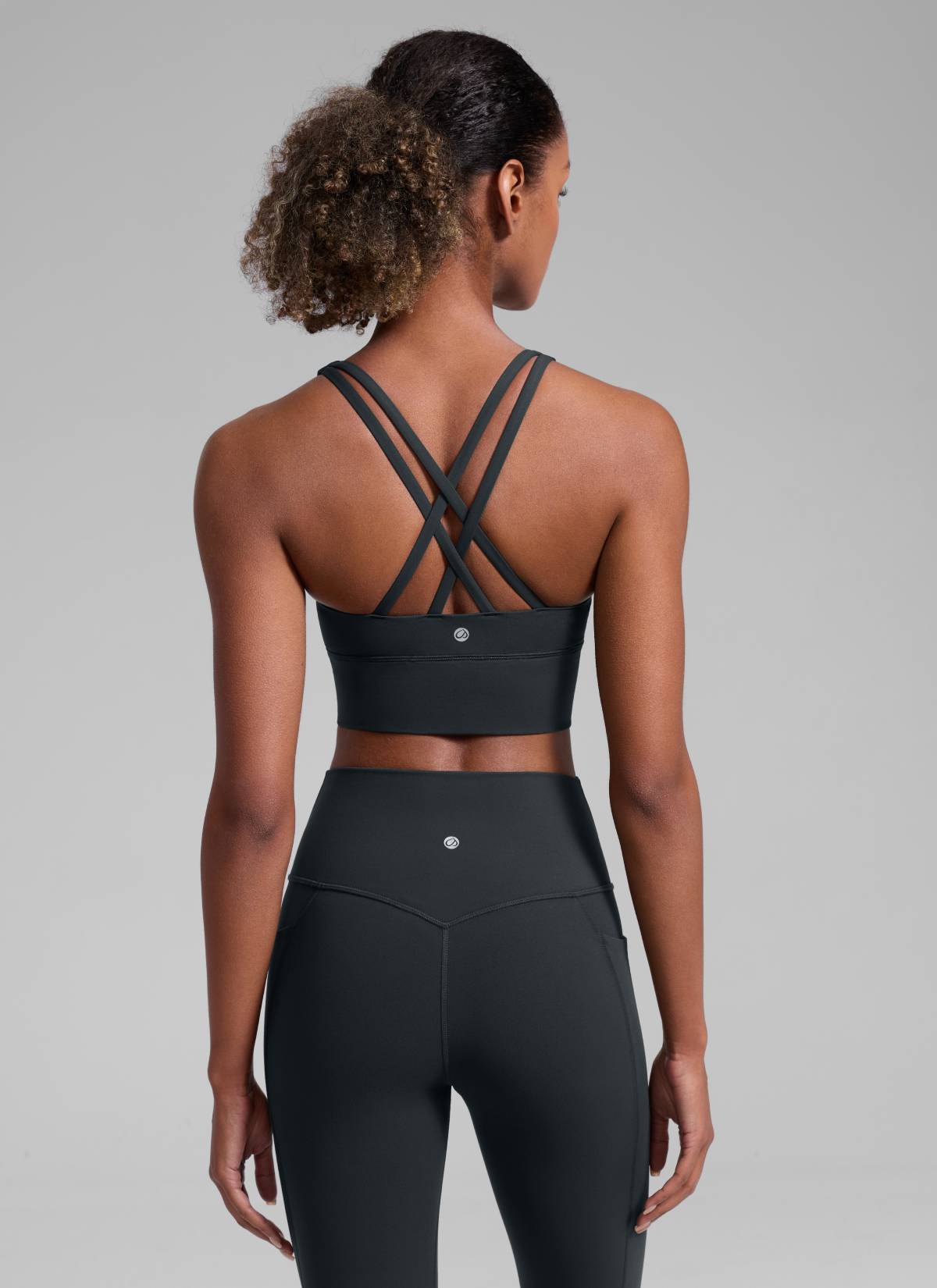 Nakedfeel חזיית קרופ תומכת Strappy Criss Cross - אספלט