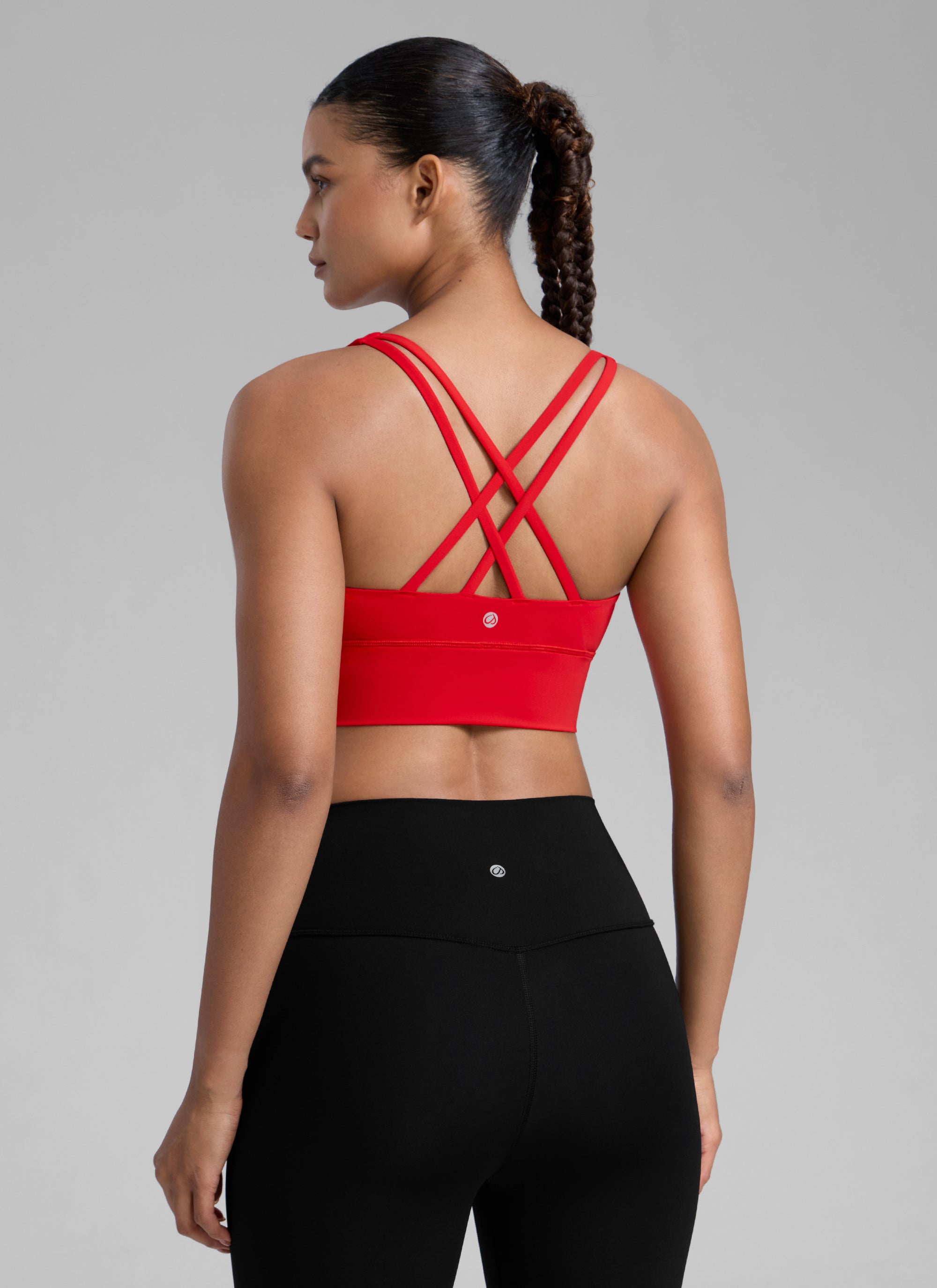 Nakedfeel חזיית קרופ תומכת Strappy Criss Cross - Deep Red