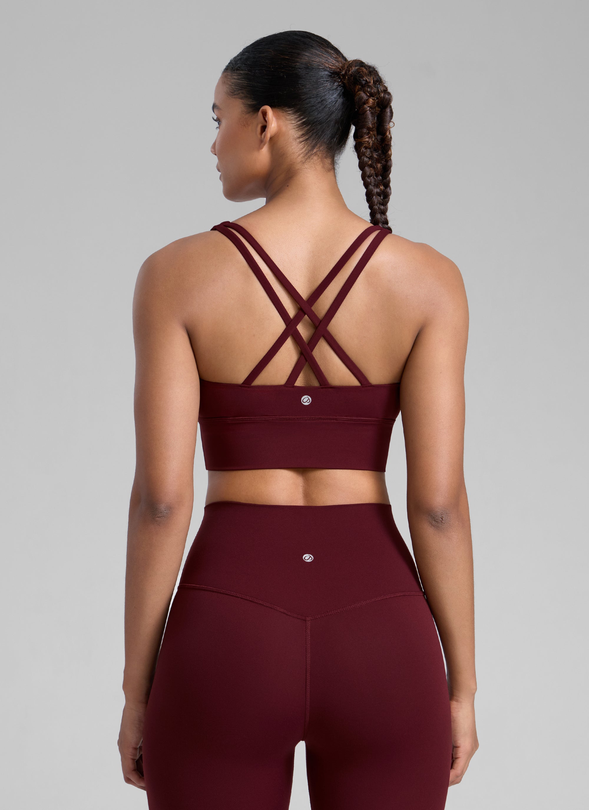 Nakedfeel חזיית קרופ תומכת Strappy Criss Cross - Red Merlot