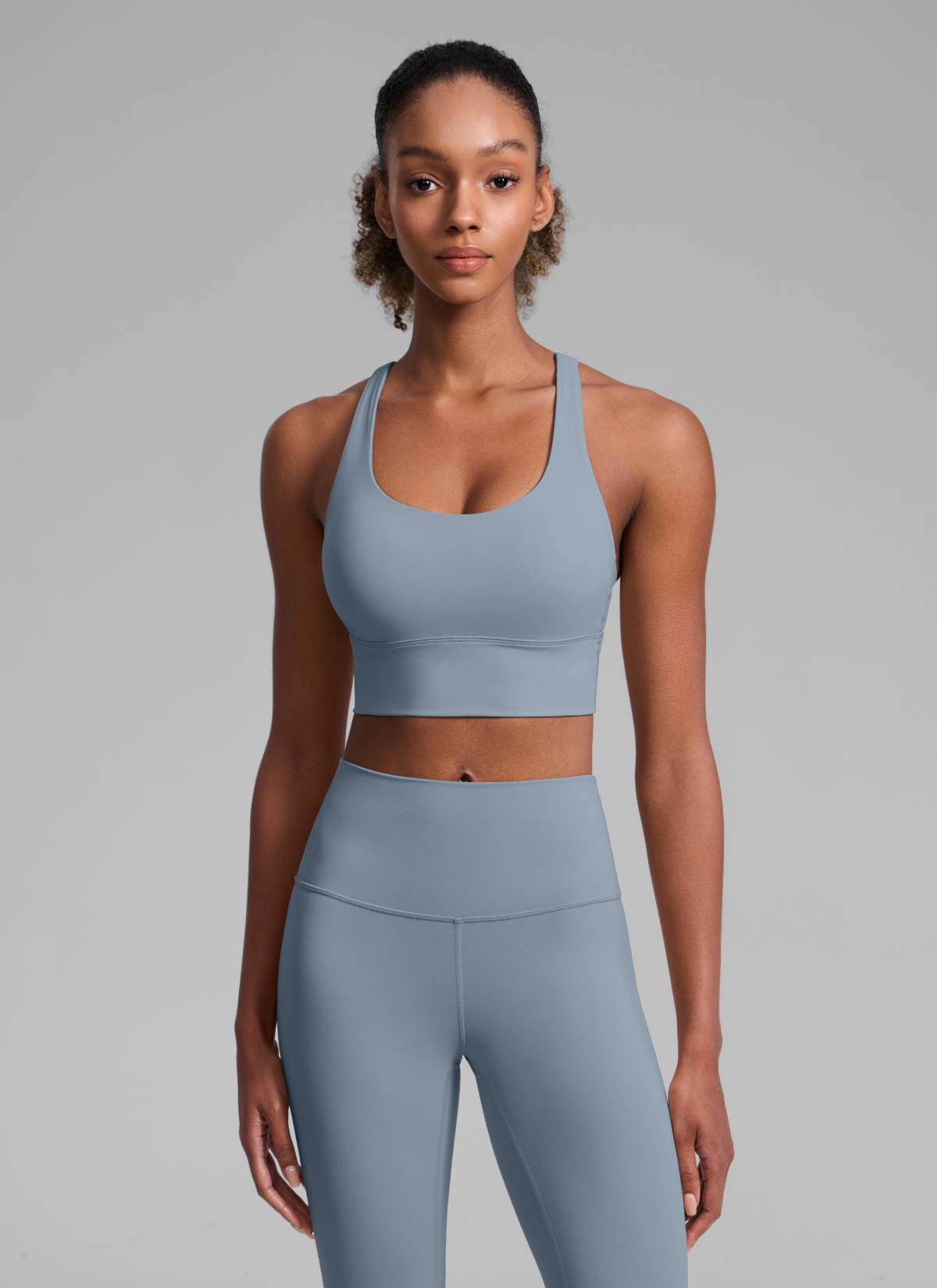 NakedFeel חזיית קרופ תומכת Strappy Criss Cross - Belgian Blue