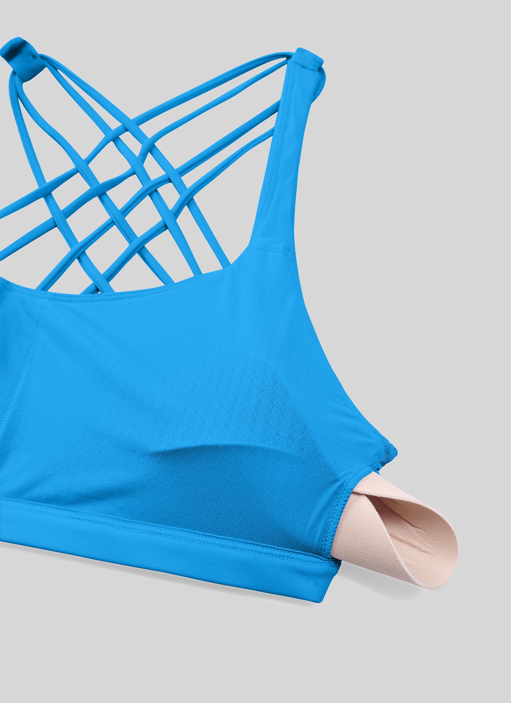 Nakedfeel חזיית ספורט תומכת Free Light - Madagascar Blue