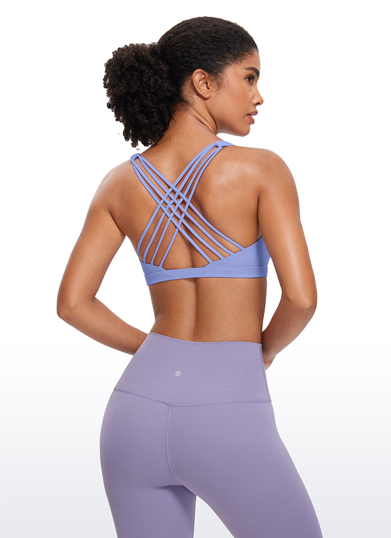 Nakedfeel חזיית ספורט תומכת Free Light - Periwinkle Purple