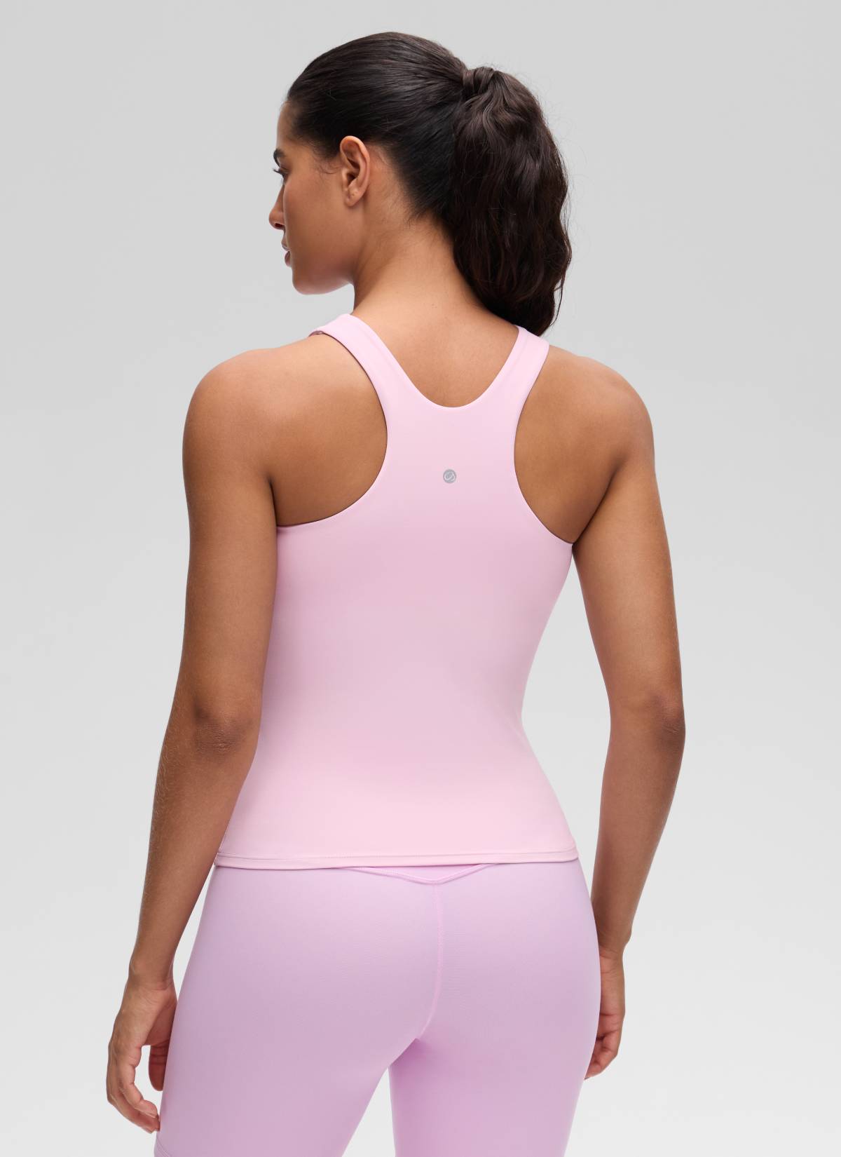 גופייה עם חזייה פנימית Butterluxe High Neck - Pink Peony