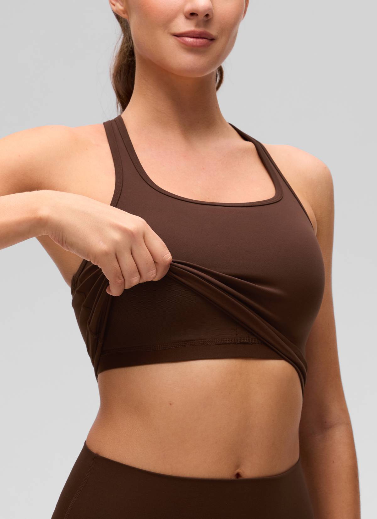 קרופ תומך Butterluxe Scoop Neck - Lava Brown