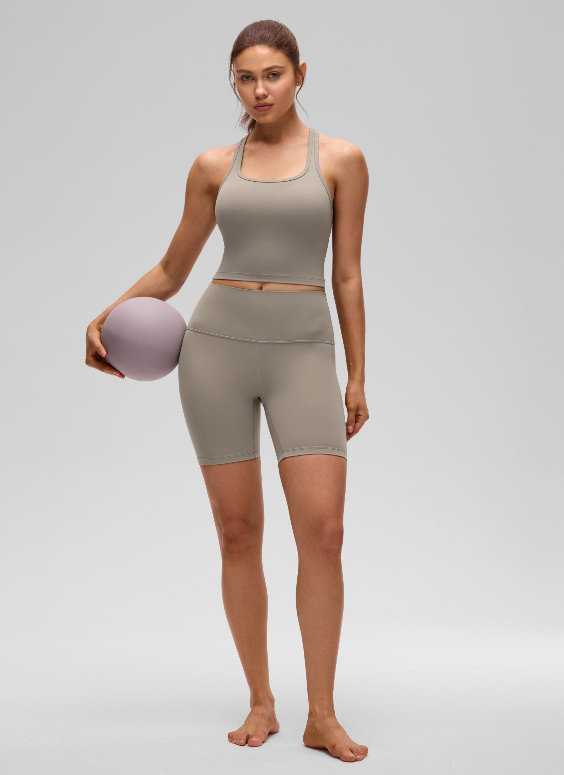 קרופ תומך Butterluxe Scoop Neck - Warm Ash Grey