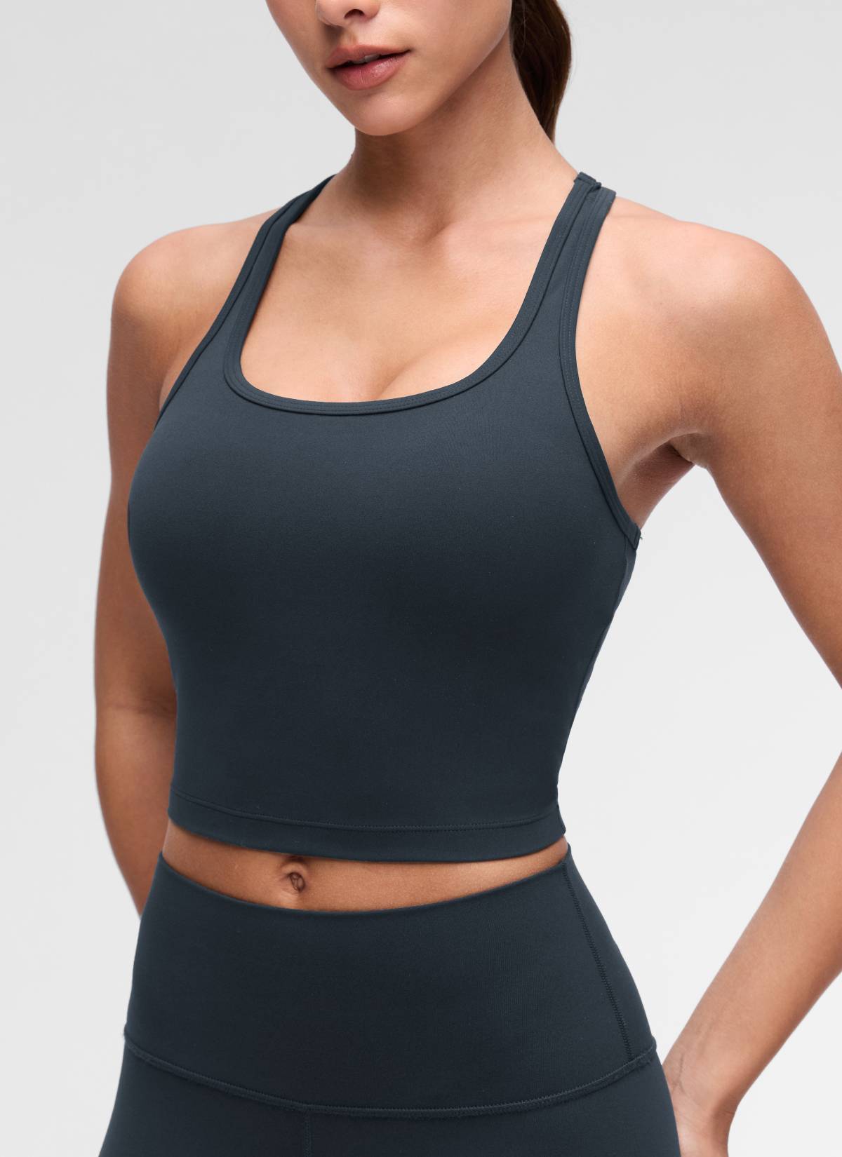 קרופ תומך Butterluxe Scoop Neck - כחול נייבי