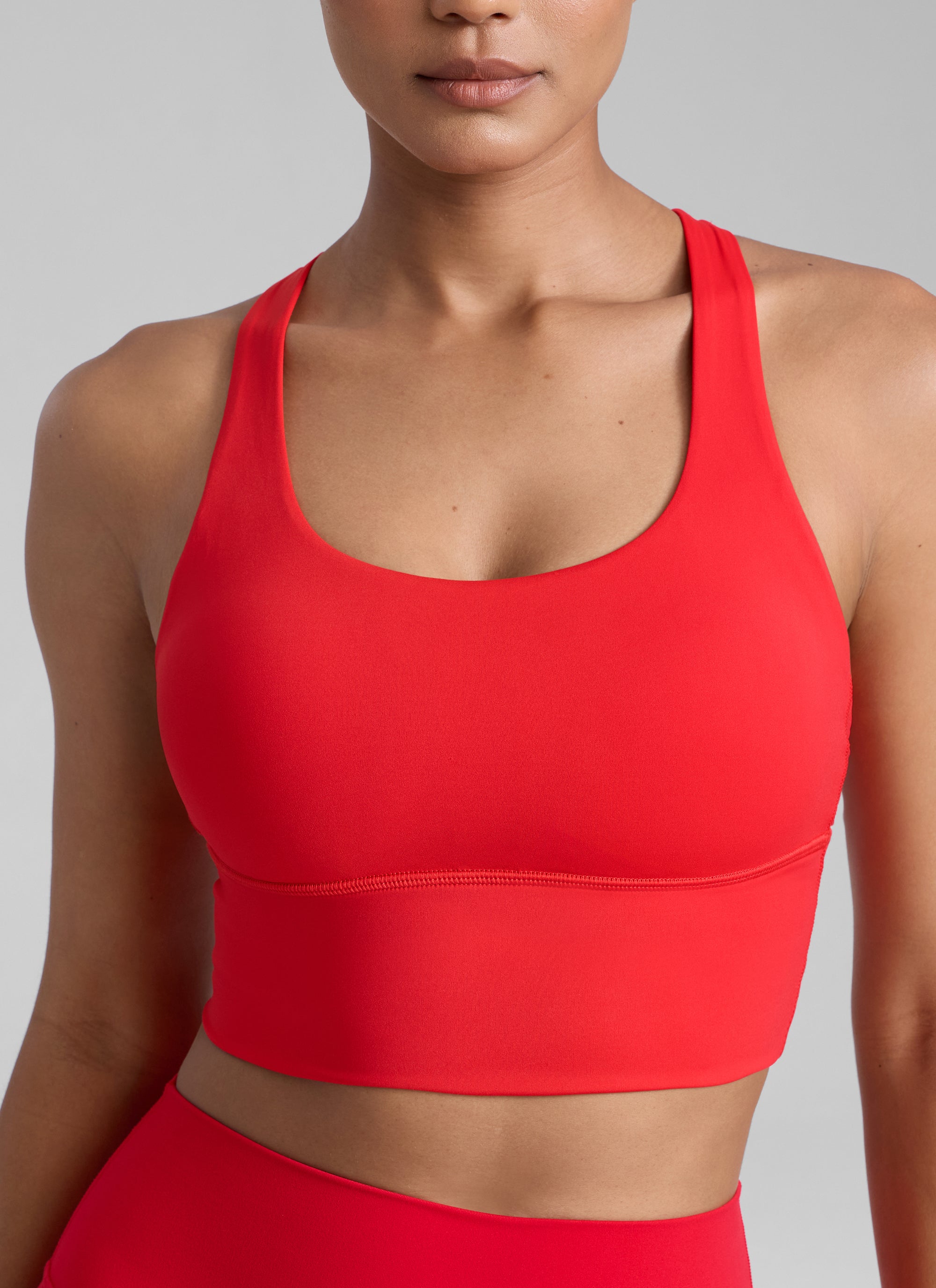 Nakedfeel חזיית קרופ תומכת Triple - Deep Red