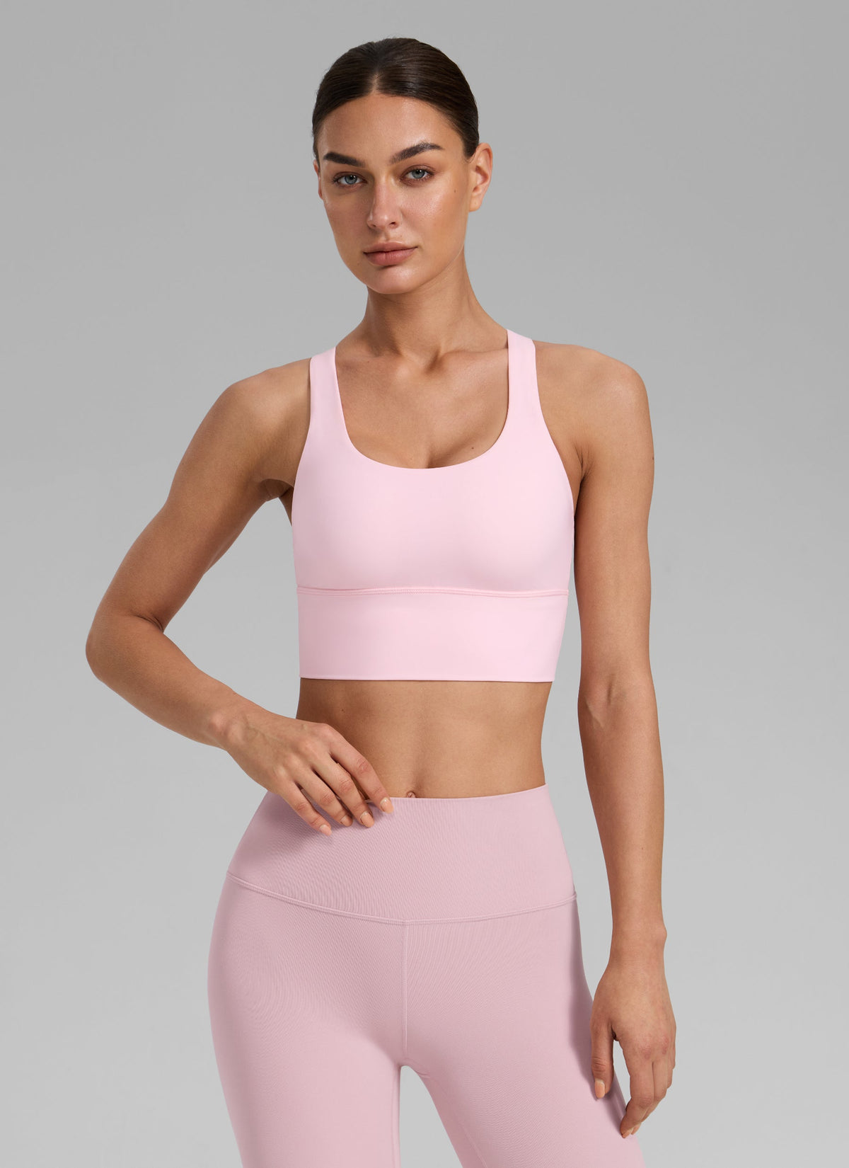 NakedFeel חזיית קרופ תומכת Triple - Strawberry Pink