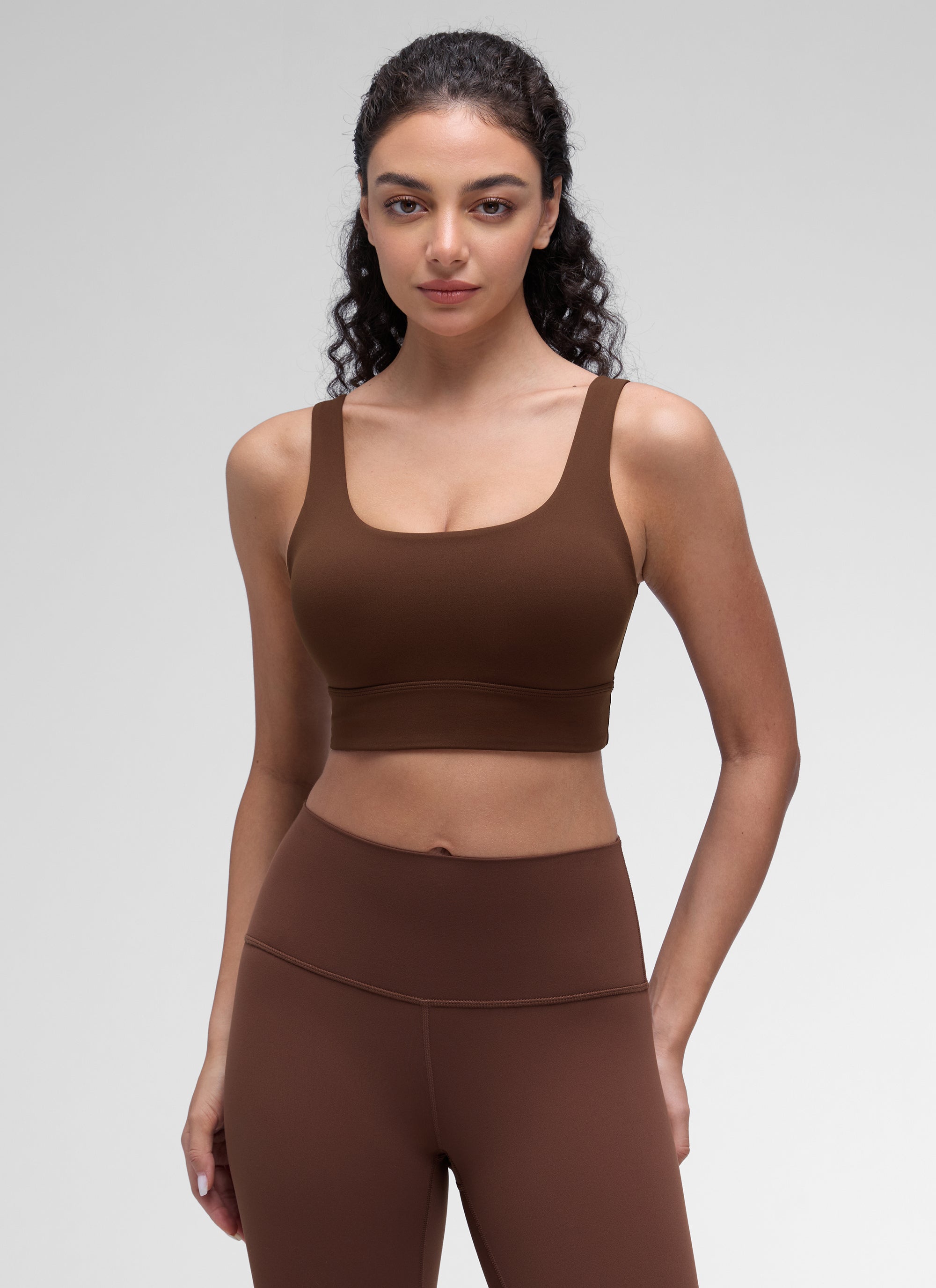 חזיה תומכת עם רצועות מתכווננות Butterluxe Spaghetti Thin - Lava Brown