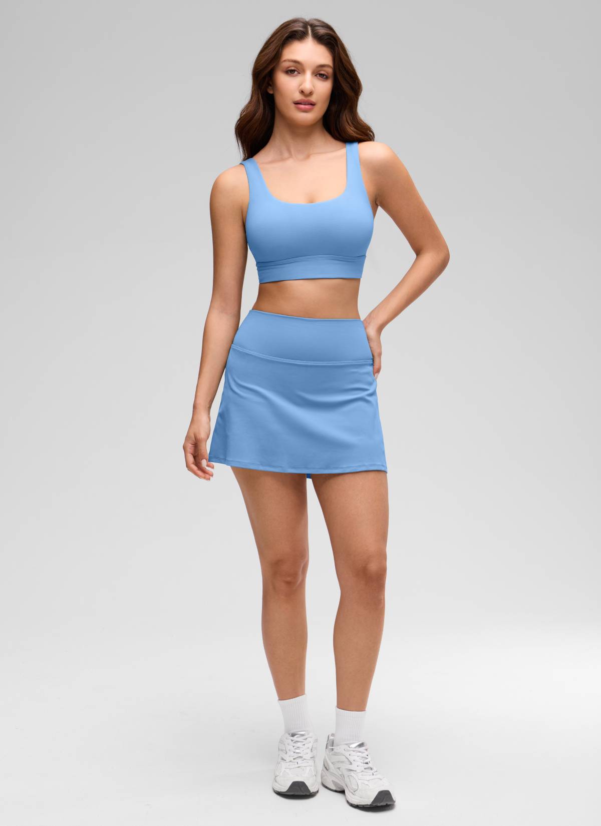 חזיה תומכת עם רצועות מתכווננות Butterluxe Spaghetti Thin - Party Blue