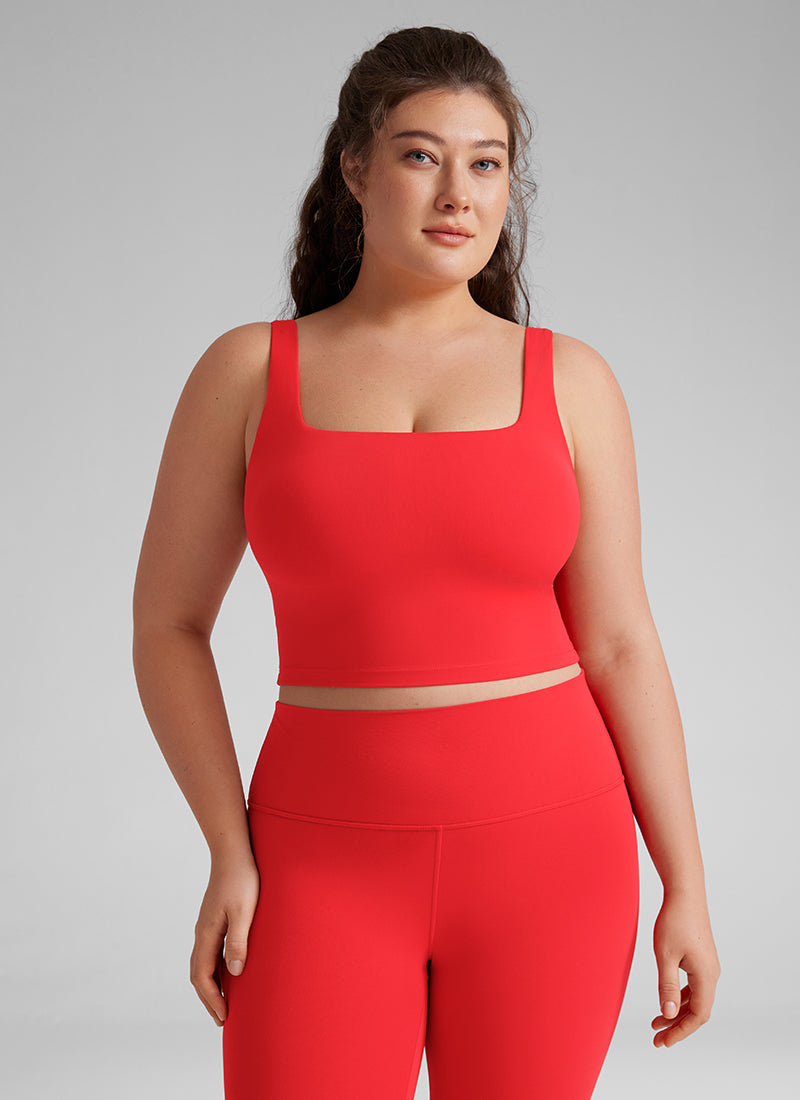 קרופ תומך Butterluxe Square Neck - Deep Red