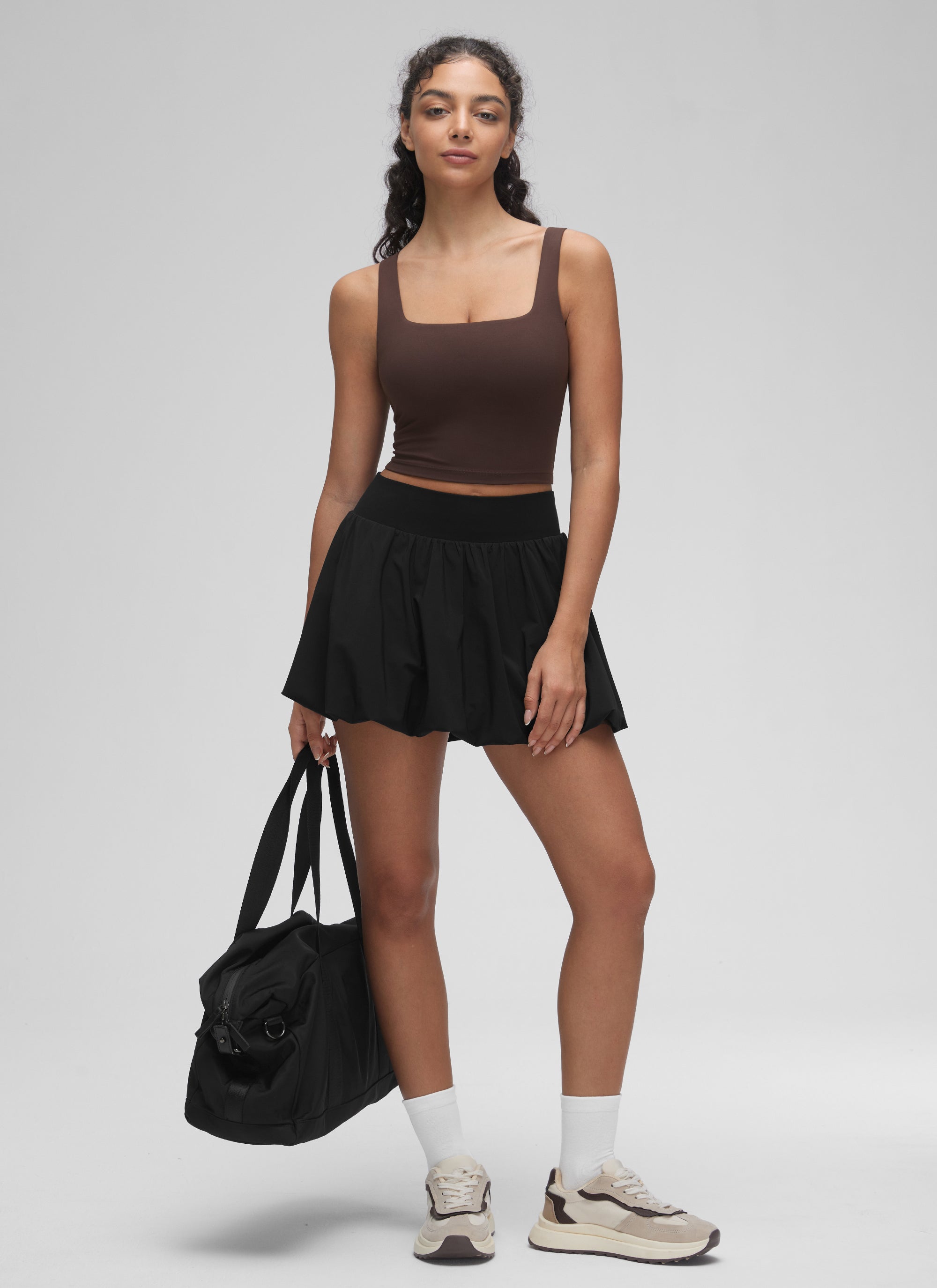 קרופ תומך Butterluxe Square Neck - Hot Fudge Brown