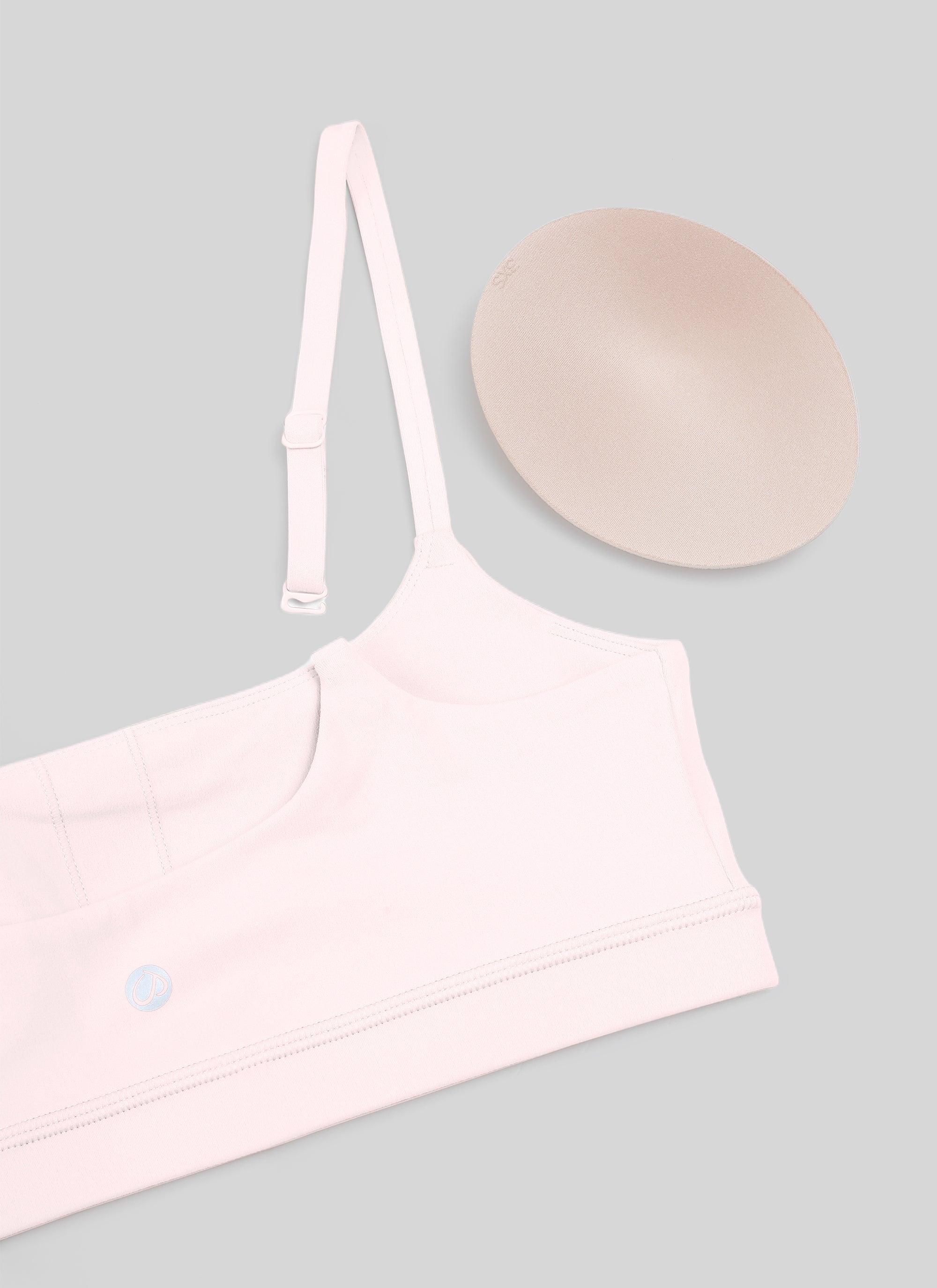 חזיית ספורט Butterluxe Spaghetti Strap עם רצועות מתכווננות - Strawberry Pink