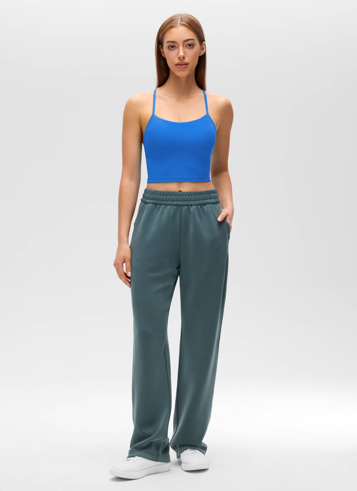 גופייה עם חזייה פנימית Butterluxe Y Back - Sparkle Blue