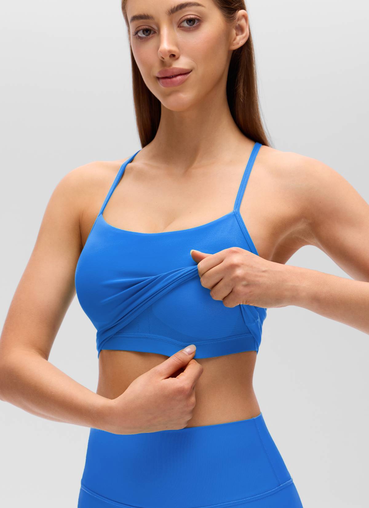 גופייה עם חזייה פנימית Butterluxe Y Back - Sparkle Blue
