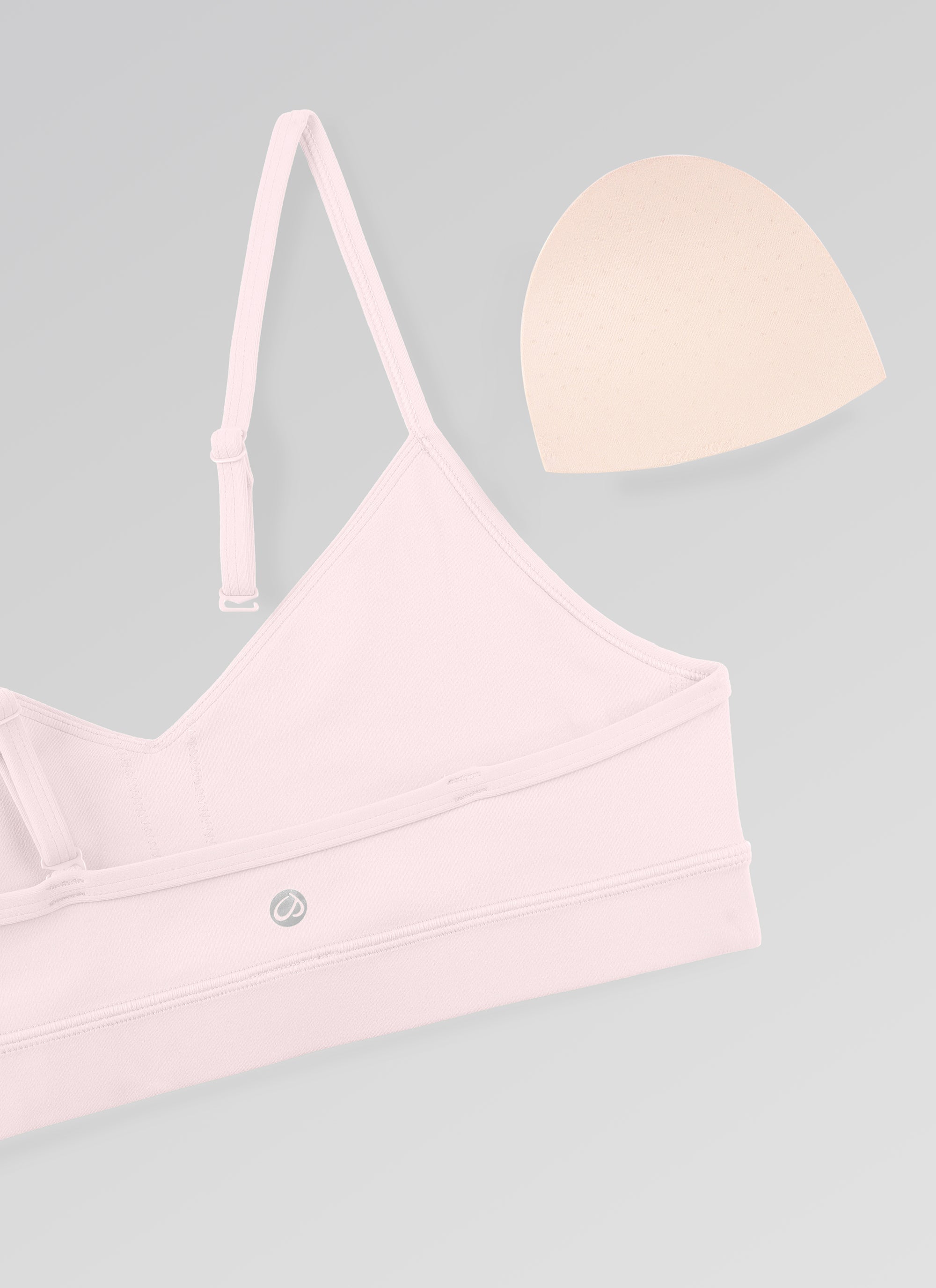 חזיית ספורט Butterluxe V Neck עם רצועות מתכווננות - Strawberry Pink