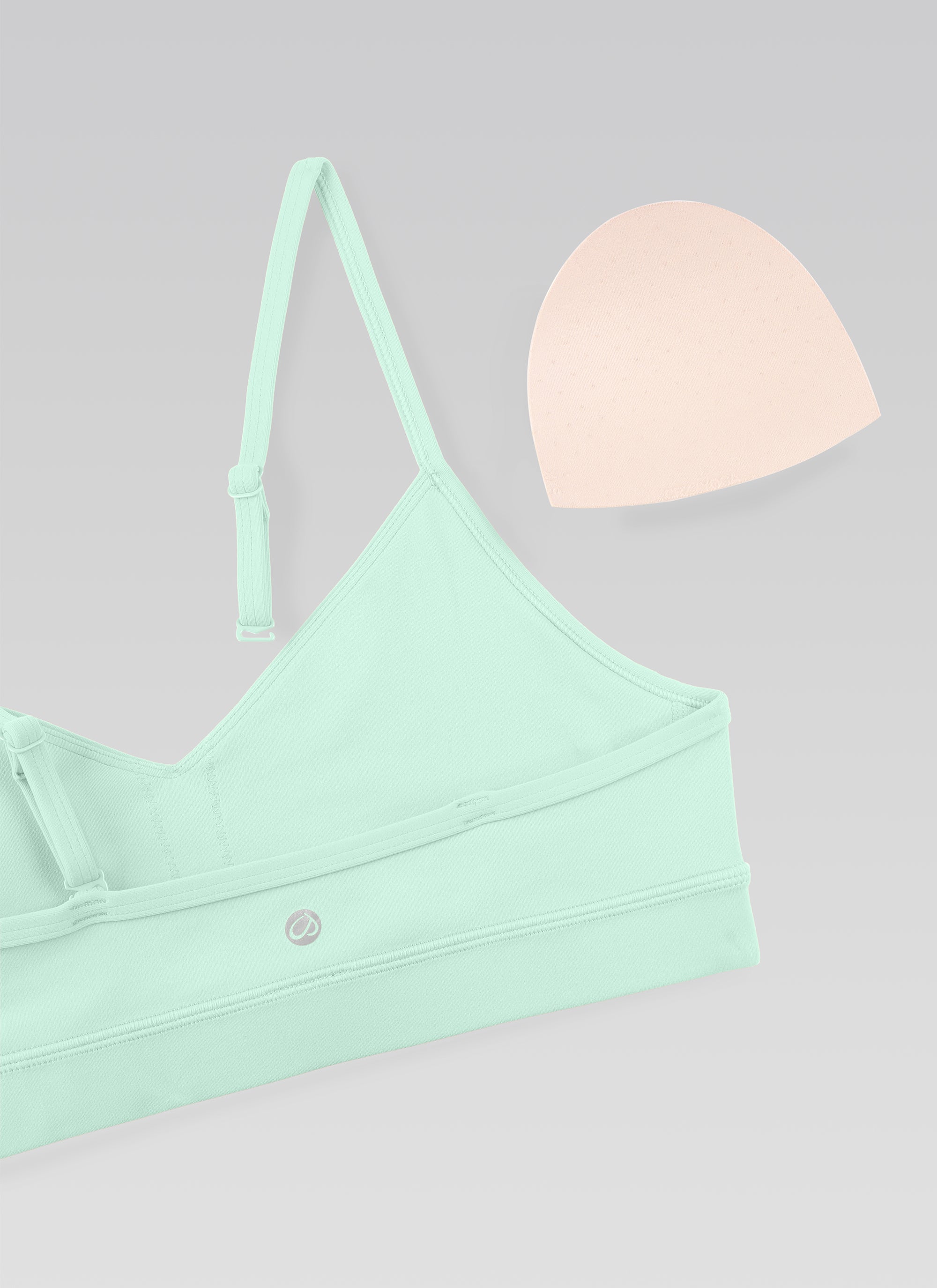 חזיית ספורט Butterluxe V Neck עם רצועות מתכווננות - Mint Moment