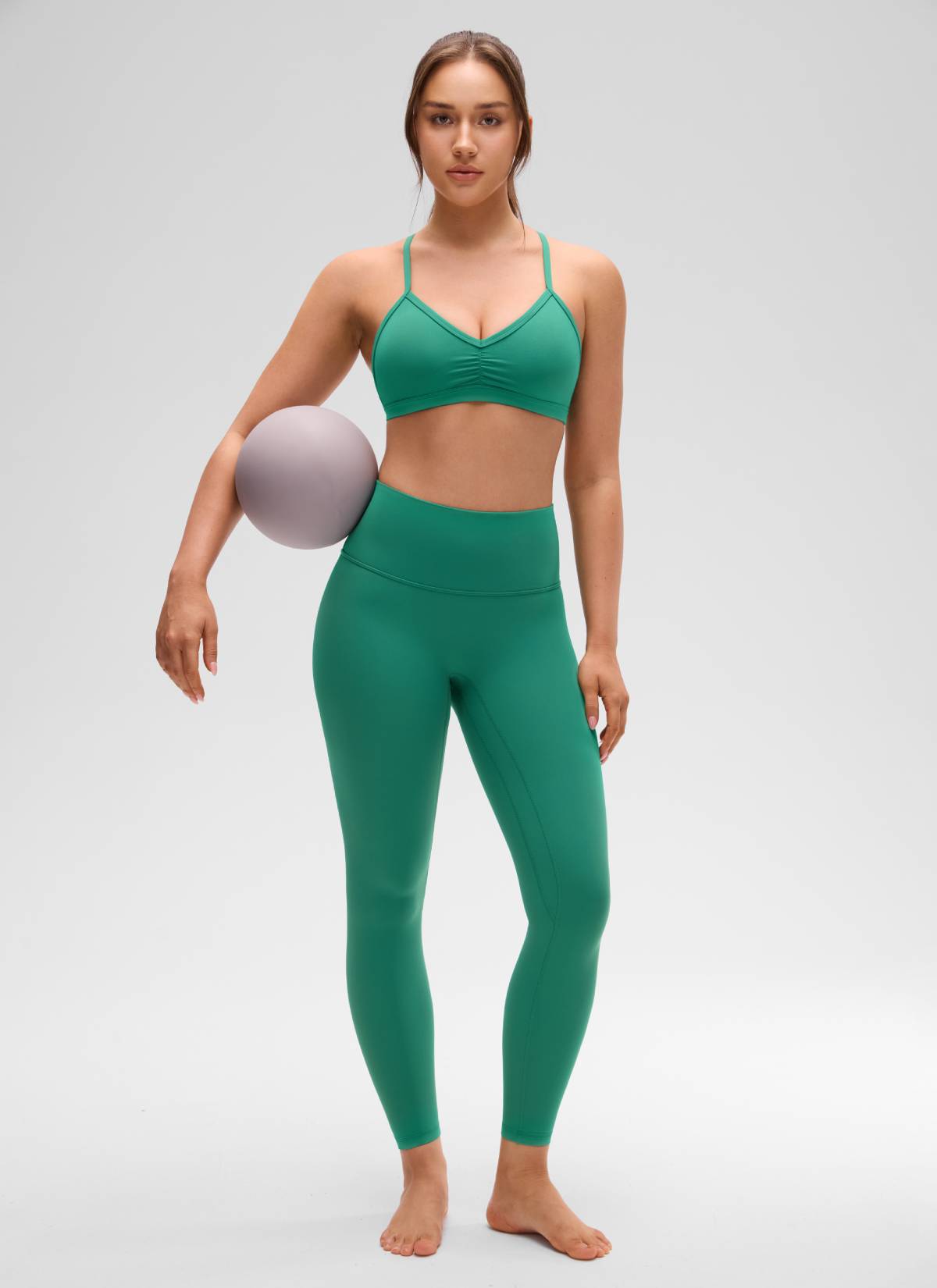 חזיית ספורט Butterluxe Sports Ruched V Neck - Cascadia Green