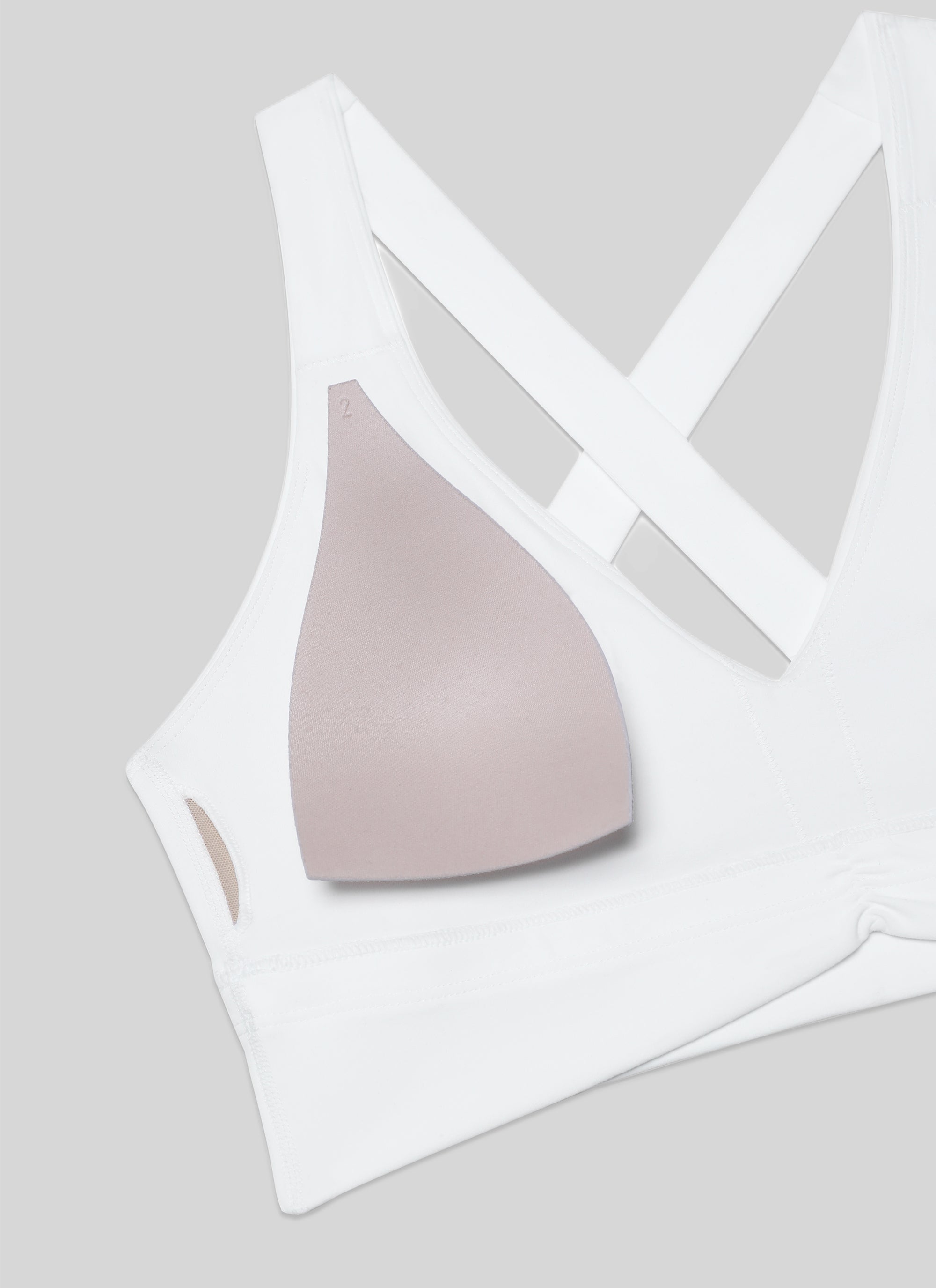 קרופ Butterluxe V Neck Ruched - לבן