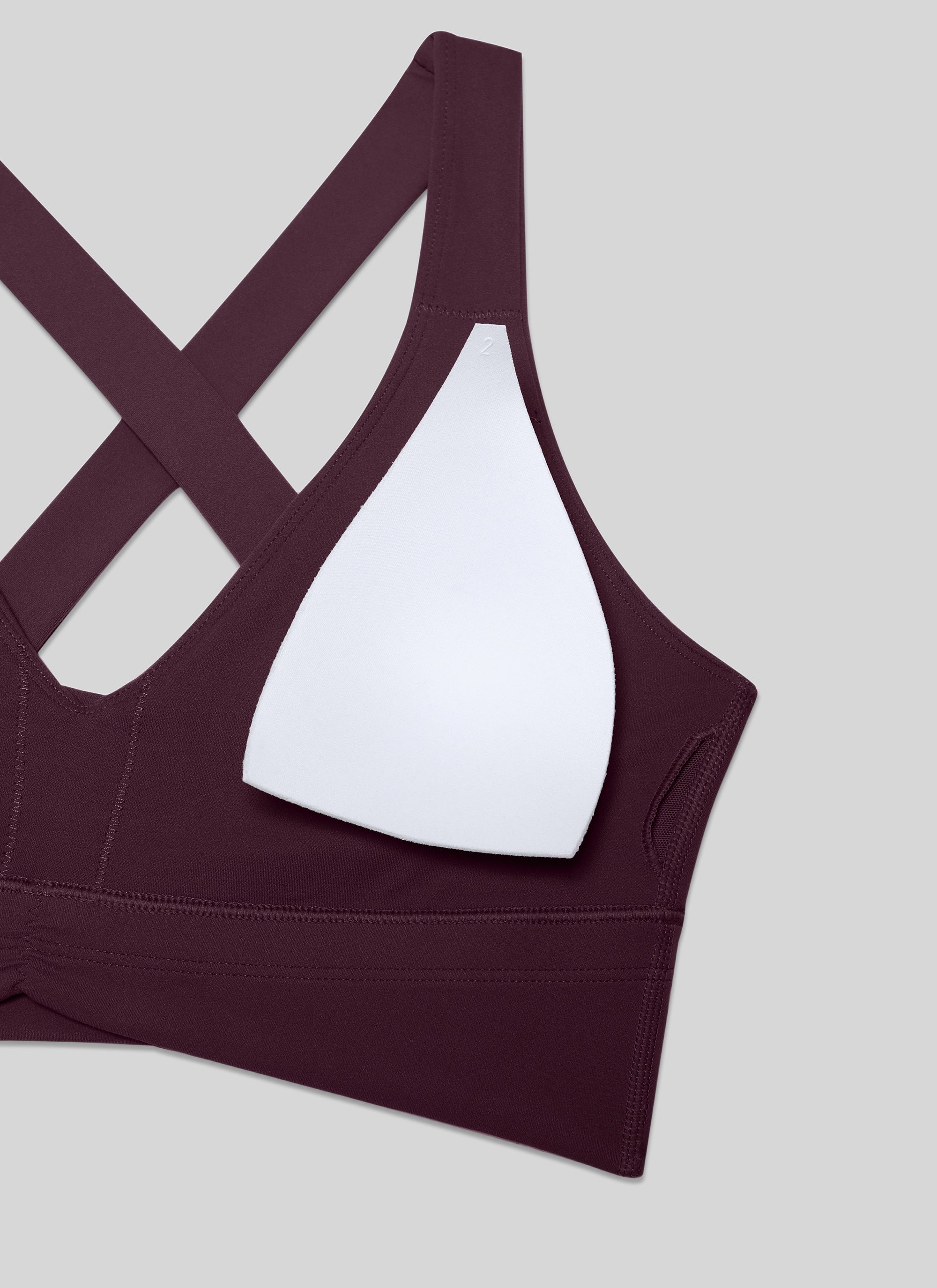 קרופ Butterluxe V Neck Ruched - סגול עמוק