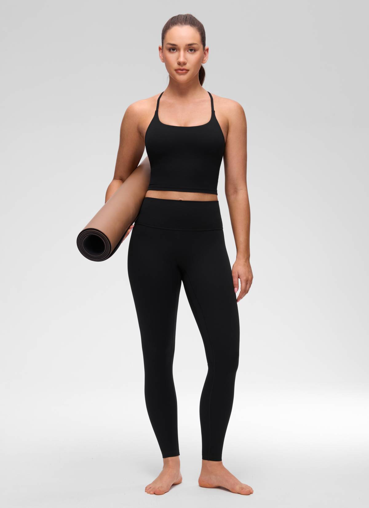 גופייה עם חזייה פנימית Butterluxe Twist Cross Back - שחור