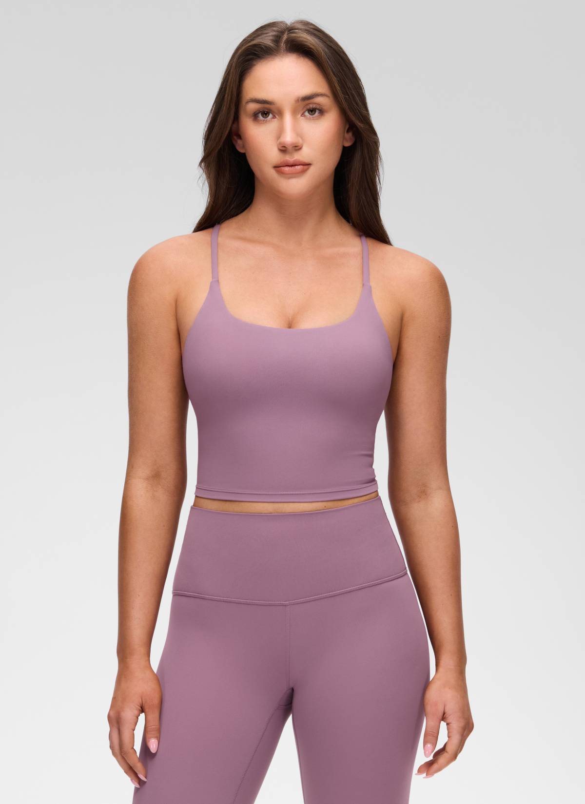 גופייה עם חזייה פנימית Butterluxe Twist Cross Back - Light Lavender