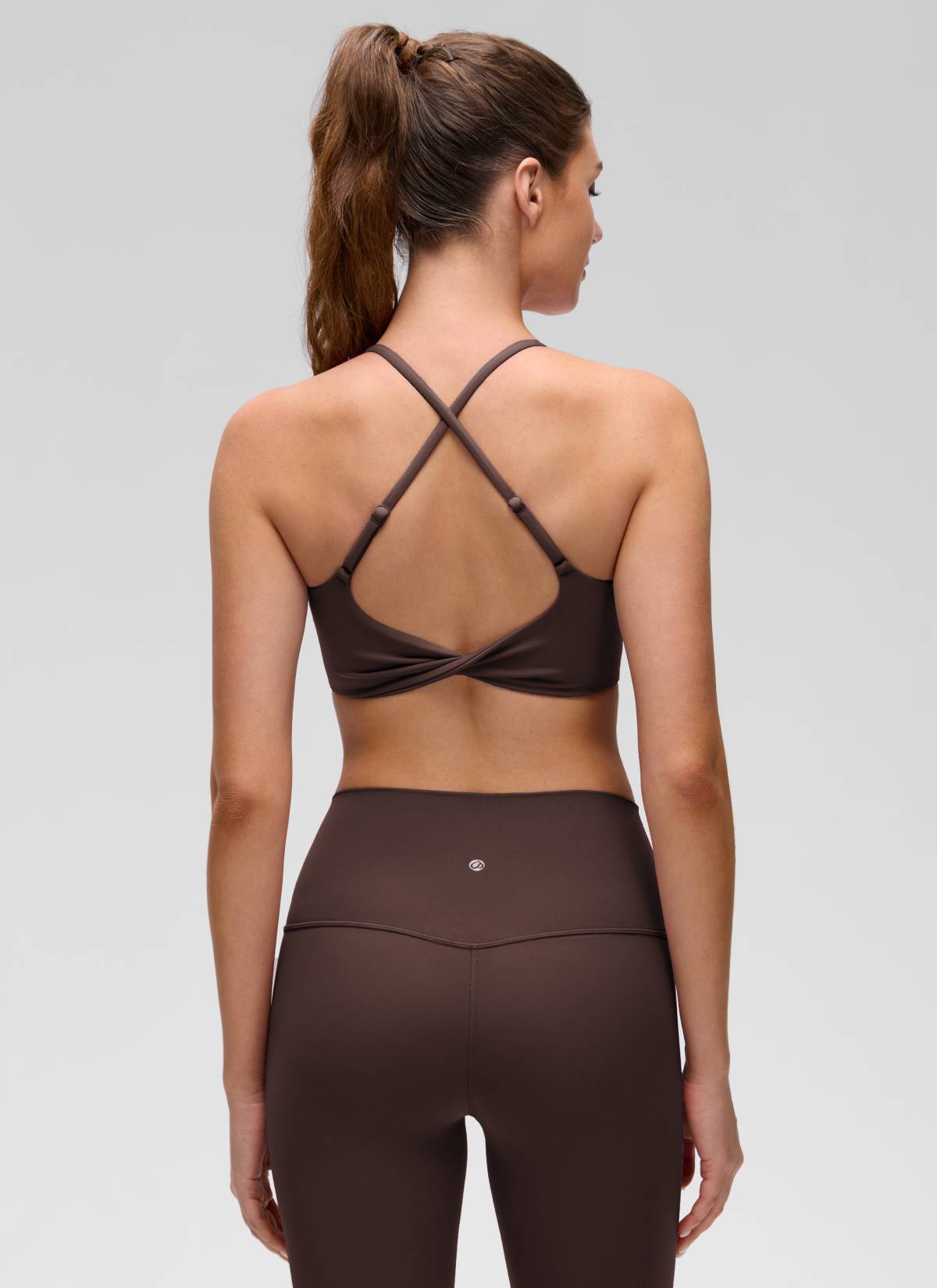 קרופ תומך Butterluxe Twist Cross Back - Hot Fudge Brown