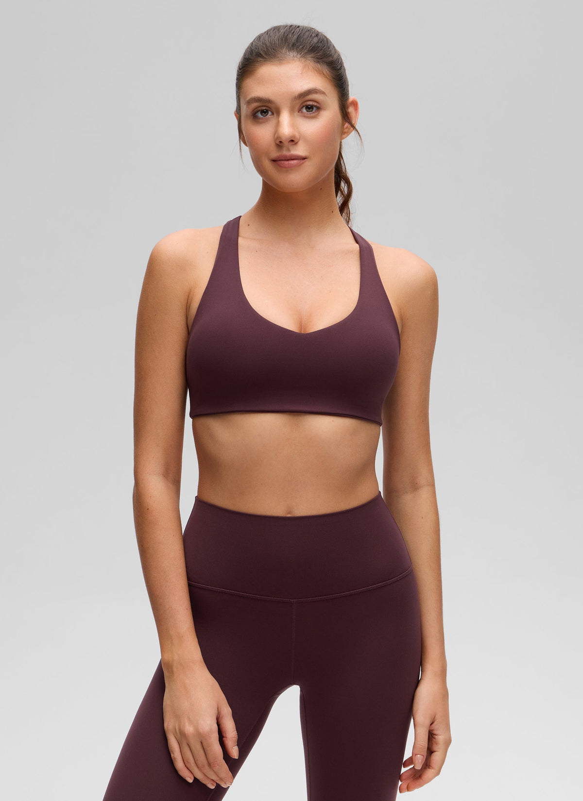 חזיית ספורט Butterluxe V Neck Racerback - Ripe Plum