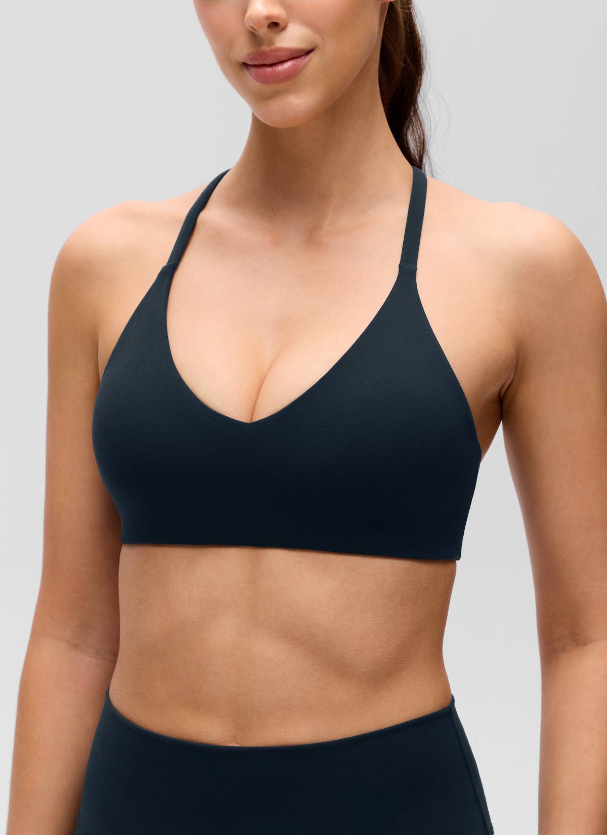חזיית ספורט Butterluxe Thin Straps Racerback Sports - כחול נייבי