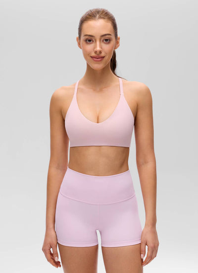 חזיית ספורט Butterluxe Thin Straps Racerback Sports - Pink Haze