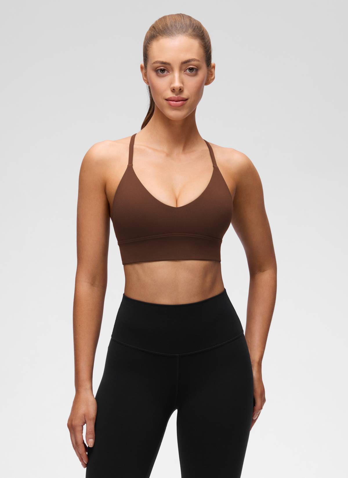 חזיית ספורט Butterluxe גב איקס - Lava Brown