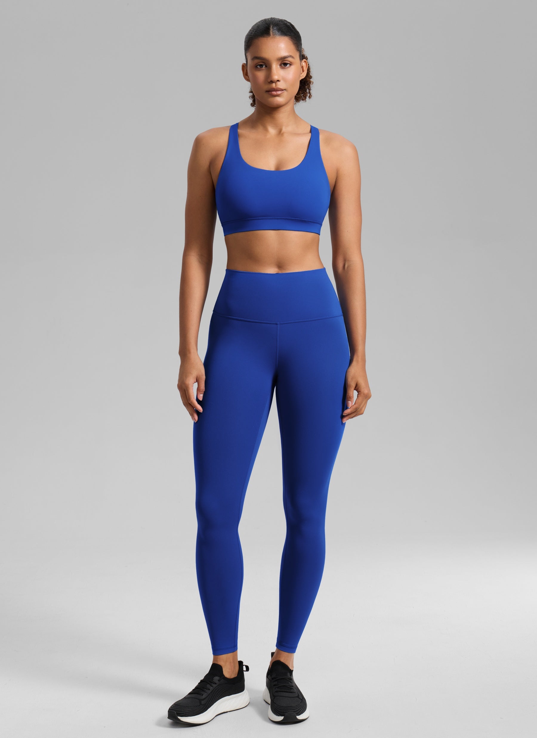 Nakedfeel חזיית ספורט תומכת Criss Cross - Waves Blue