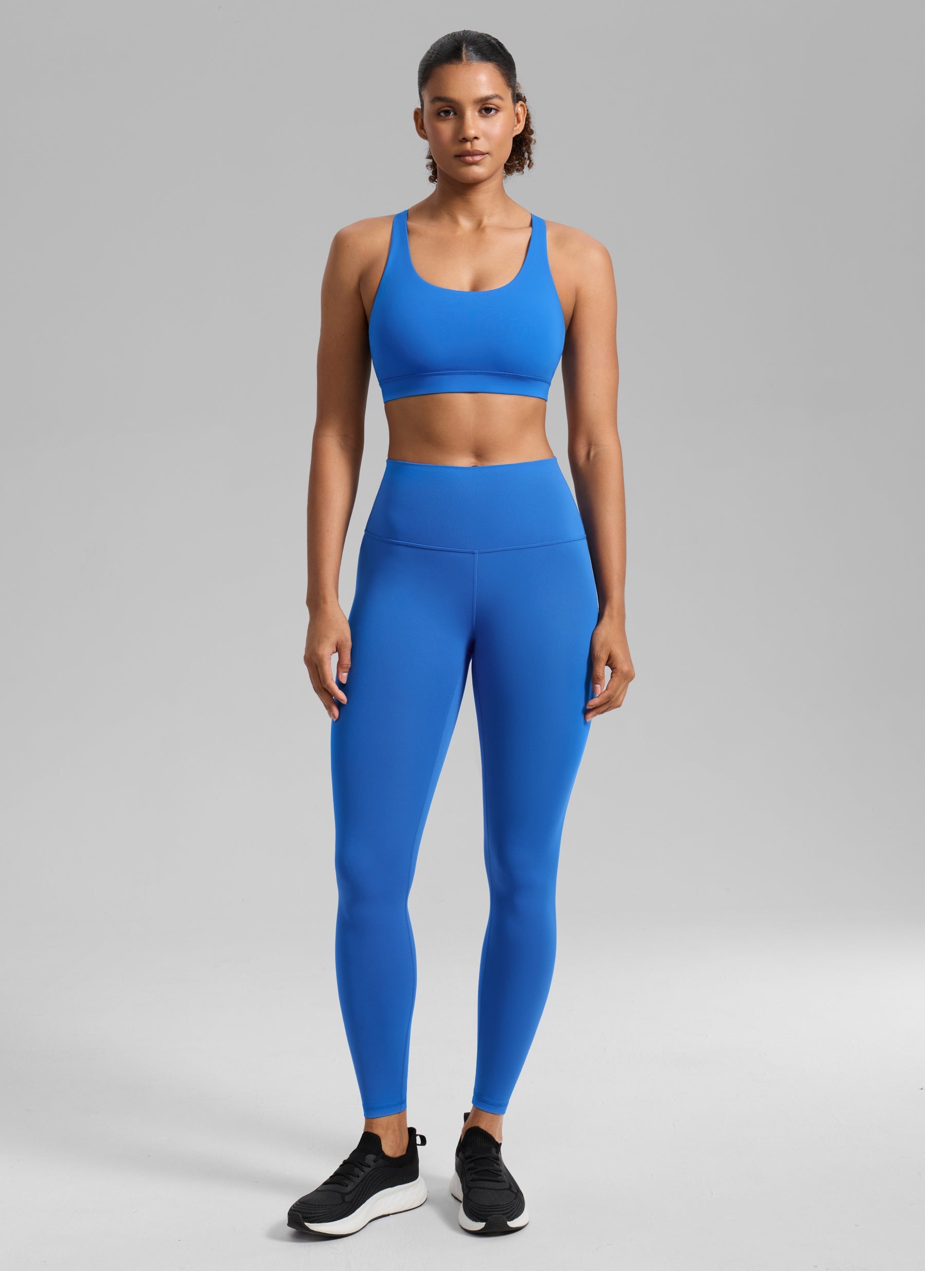Nakedfeel חזיית ספורט תומכת Criss Cross - Sparkle Blue
