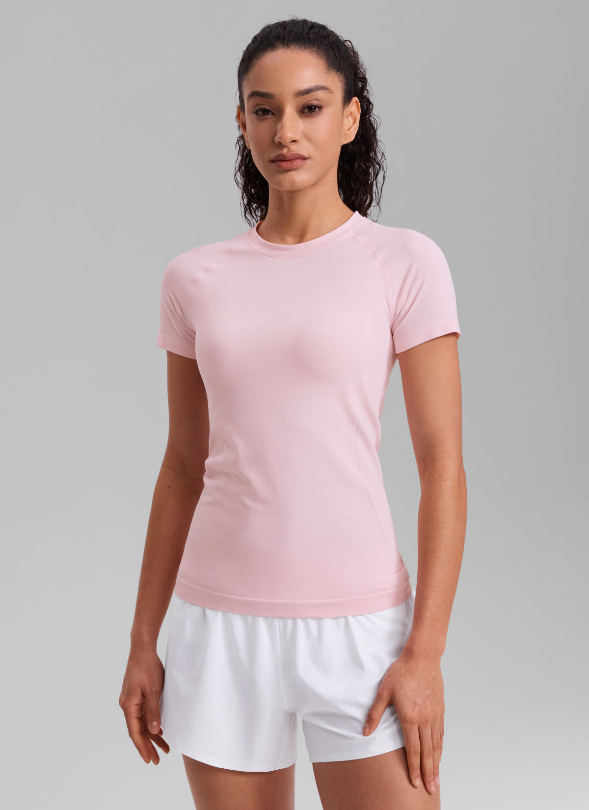 חולצה קצרה Seamless - Strawberry Pink
