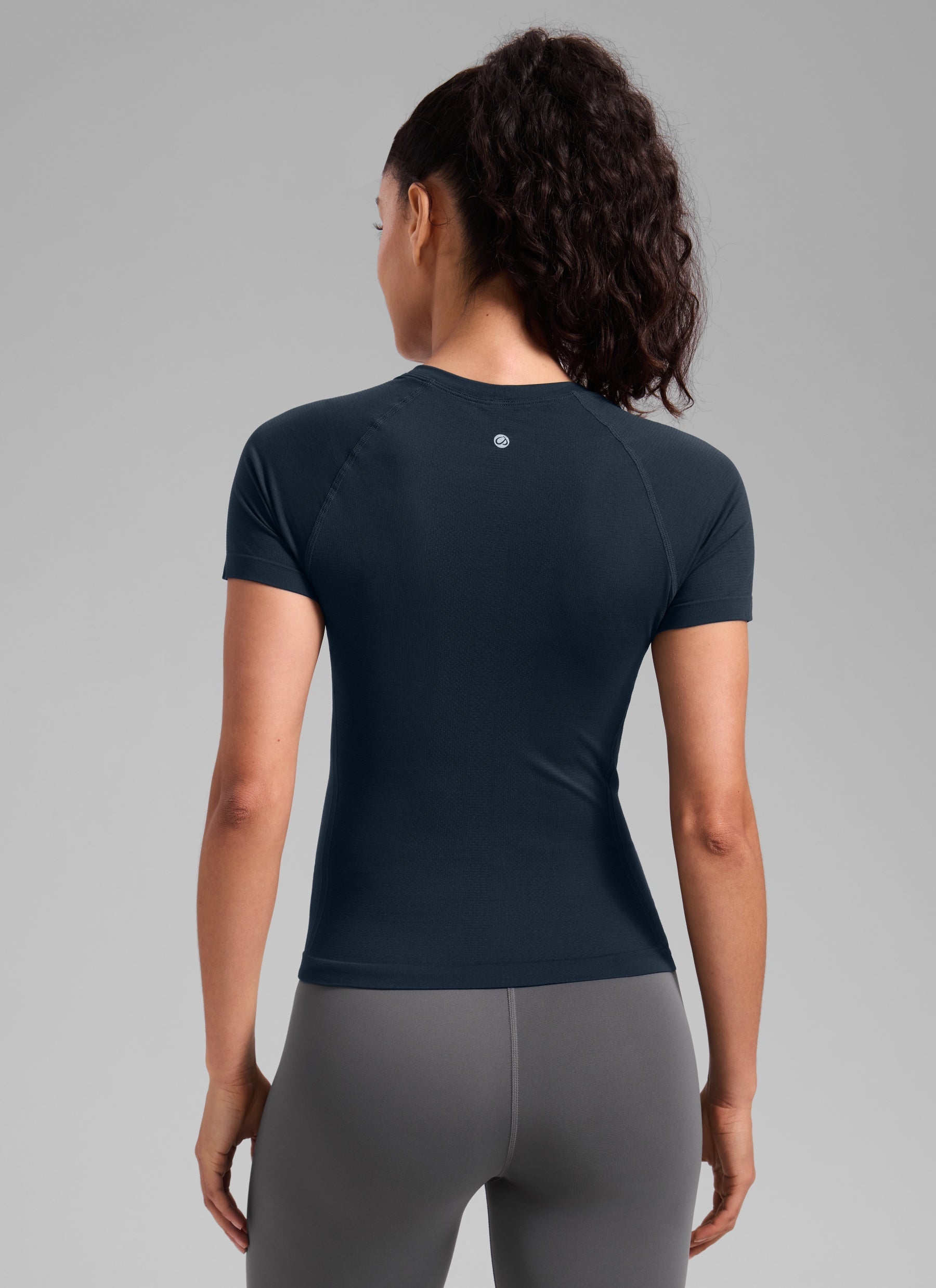 חולצה קצרה Seamless Crew Neck - Twilight Blue
