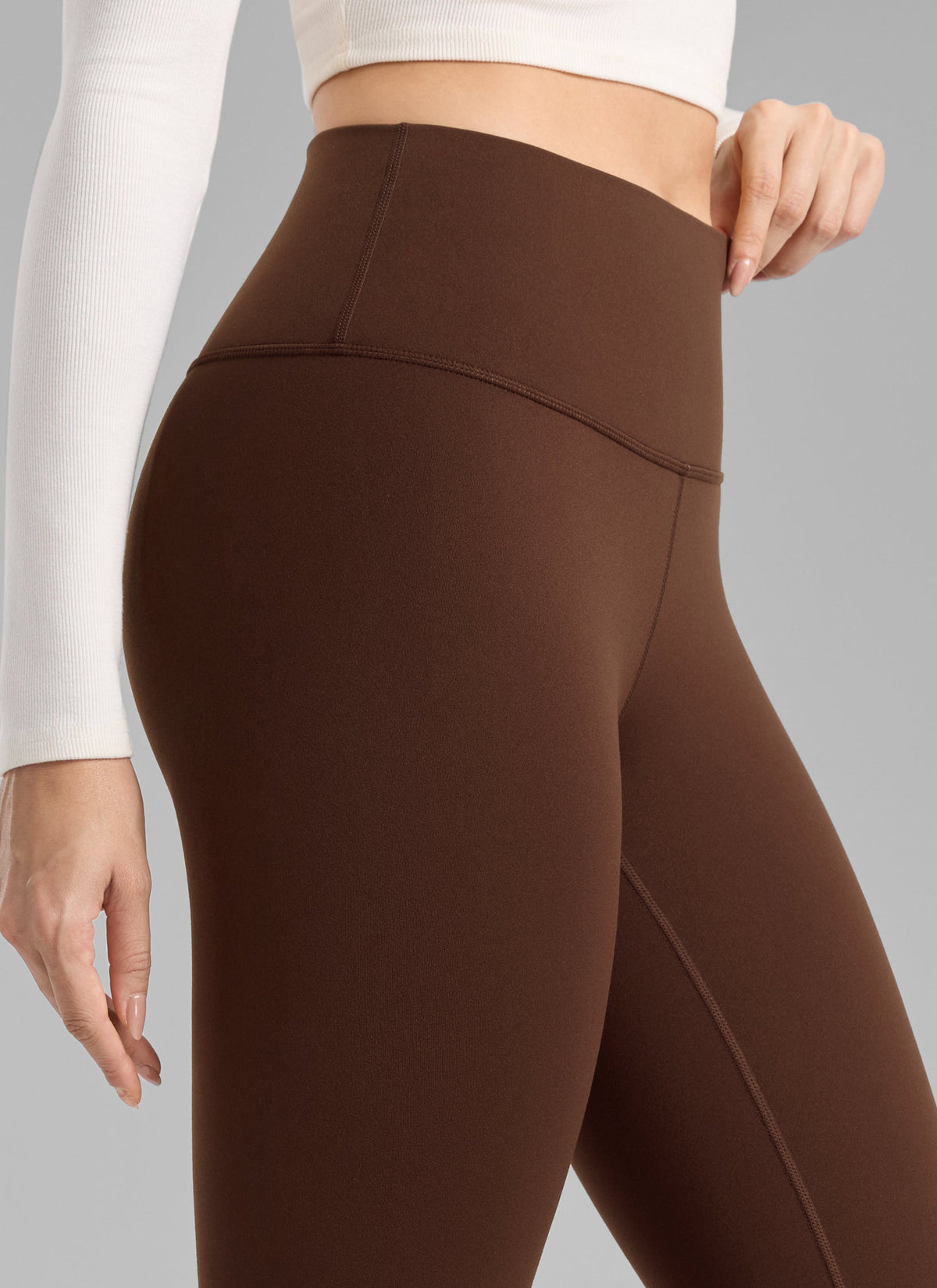 טייץ תרמי ביטנת פליז ארוך 28" - Lava Brown