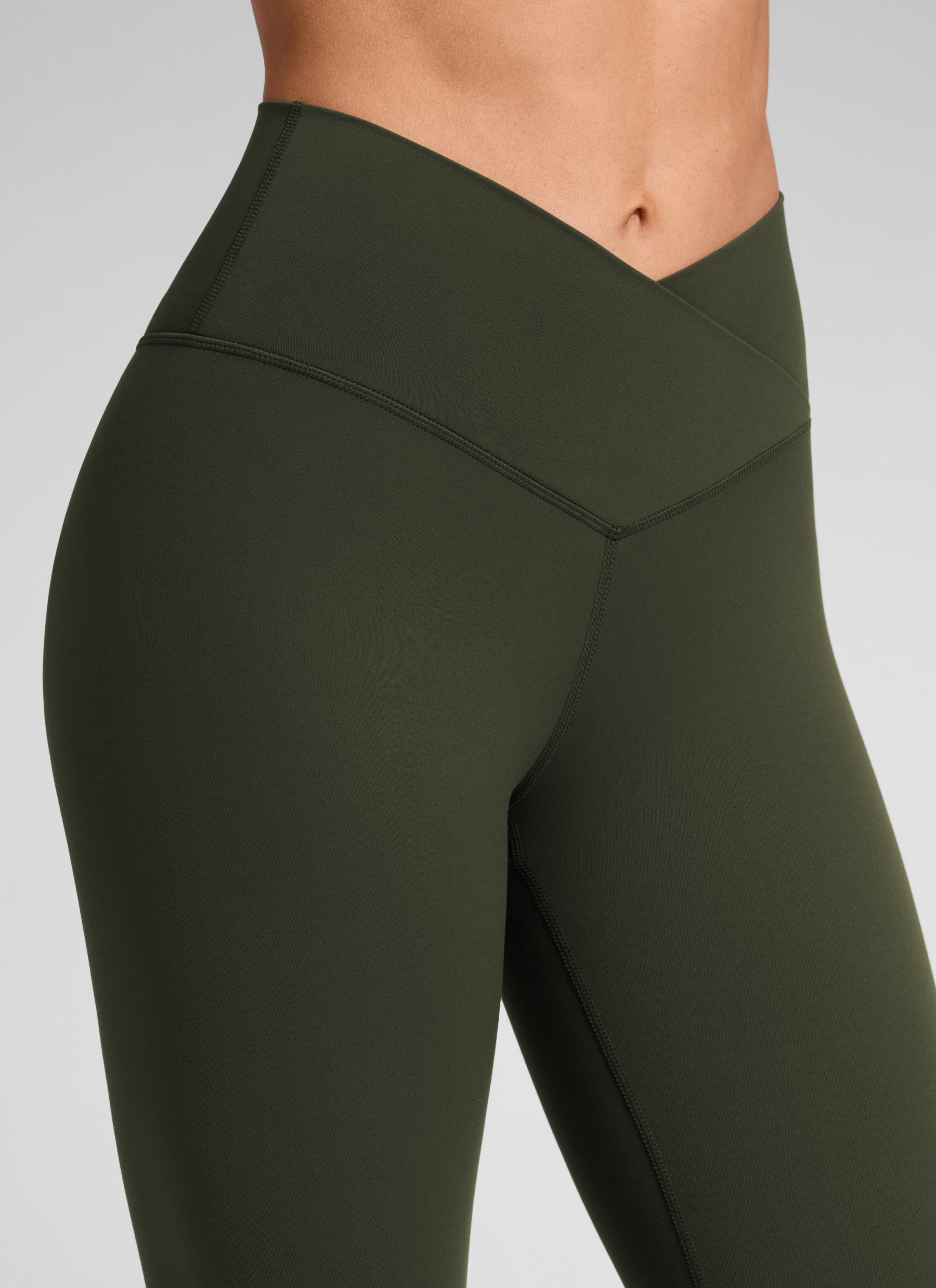 טייץ 25" Butterluxe V Cross Waist - ירוק זית