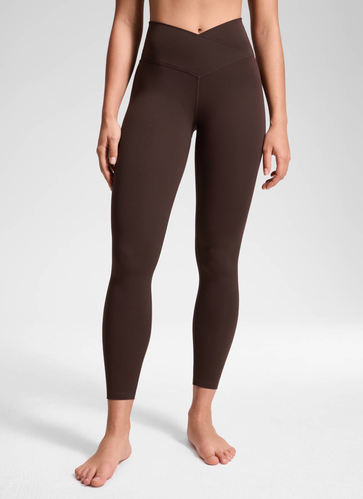 טייץ 25" Butterluxe V Cross Waist - Hot Fudge Brown