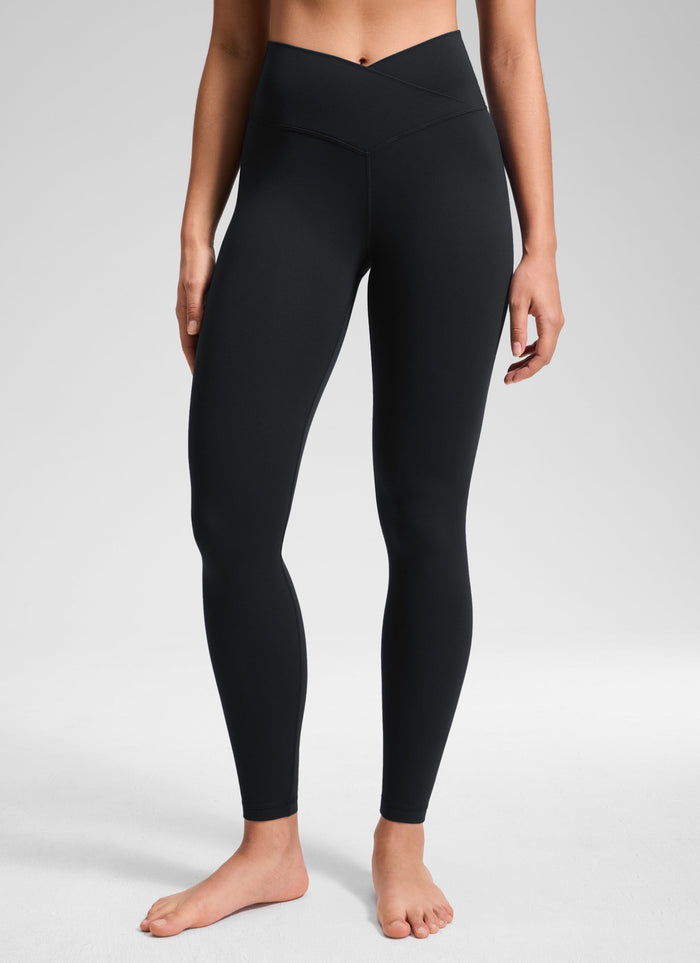 טייץ ארוך 28" Butterluxe V Cross Waist - שחור