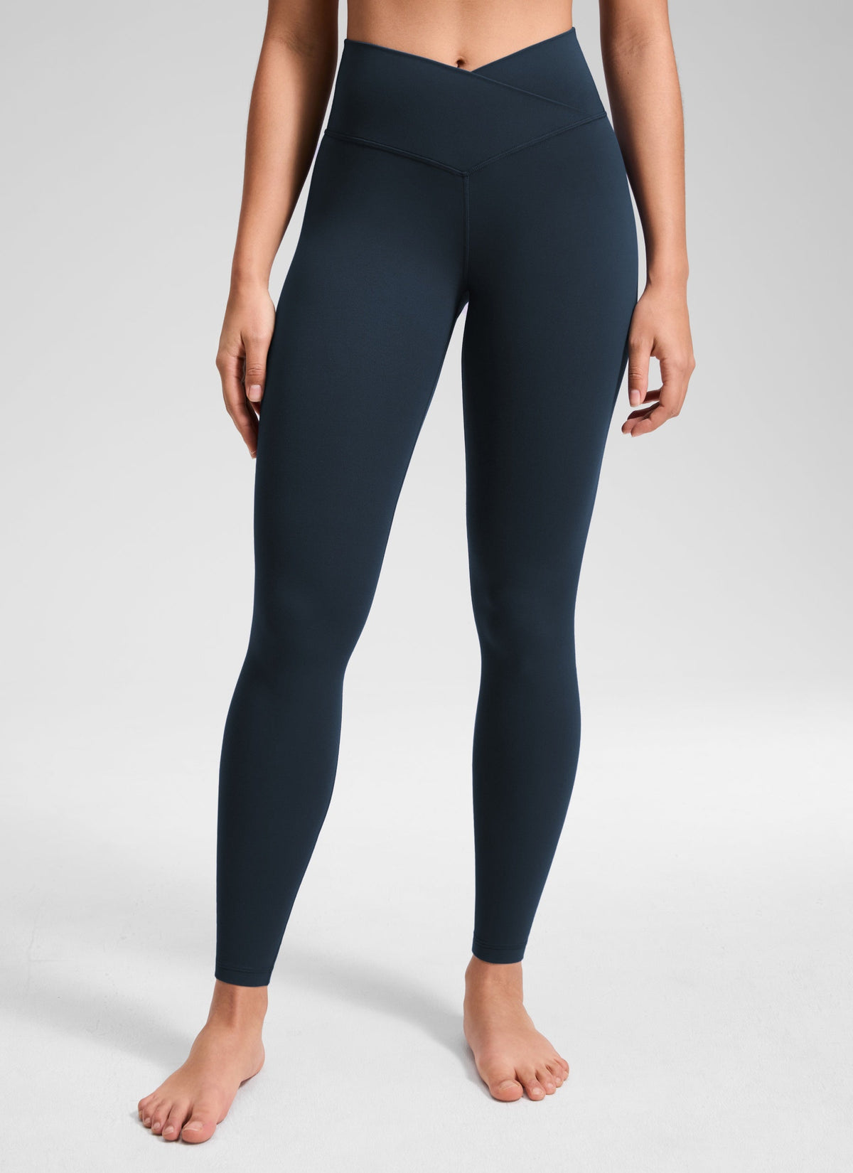 טייץ ארוך 28" Butterluxe V Cross Waist - כחול נייבי