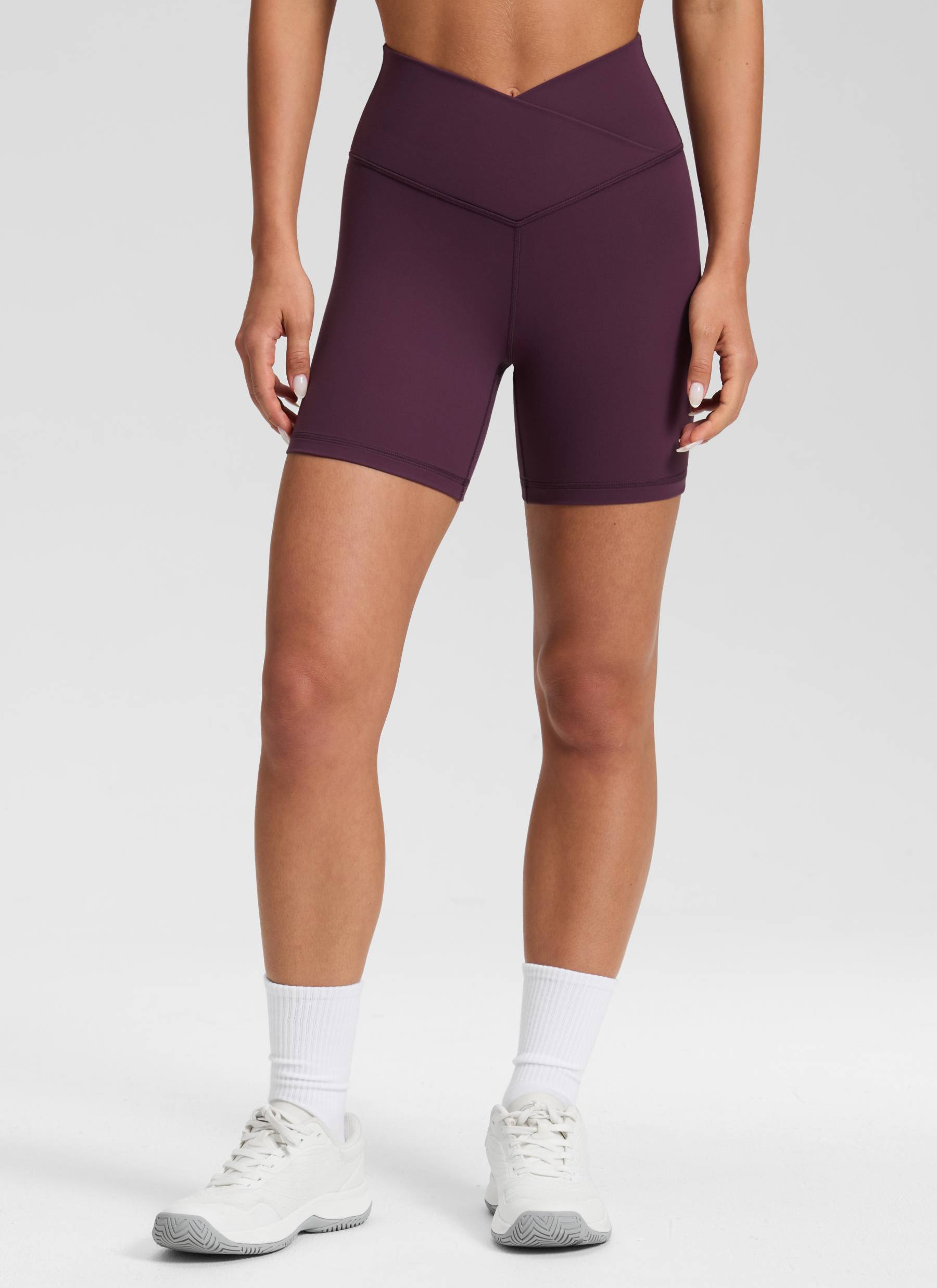 טייץ קצר 5″ V Cross Waist Butterluxe - סגול עמוק