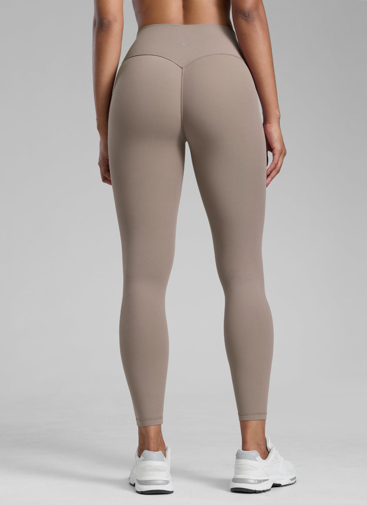 טייץ מחטב+ עם כיווץ בישבן 25" Butterlift Secretsculpt™ ללא תפר קדמי - Creamy Latte