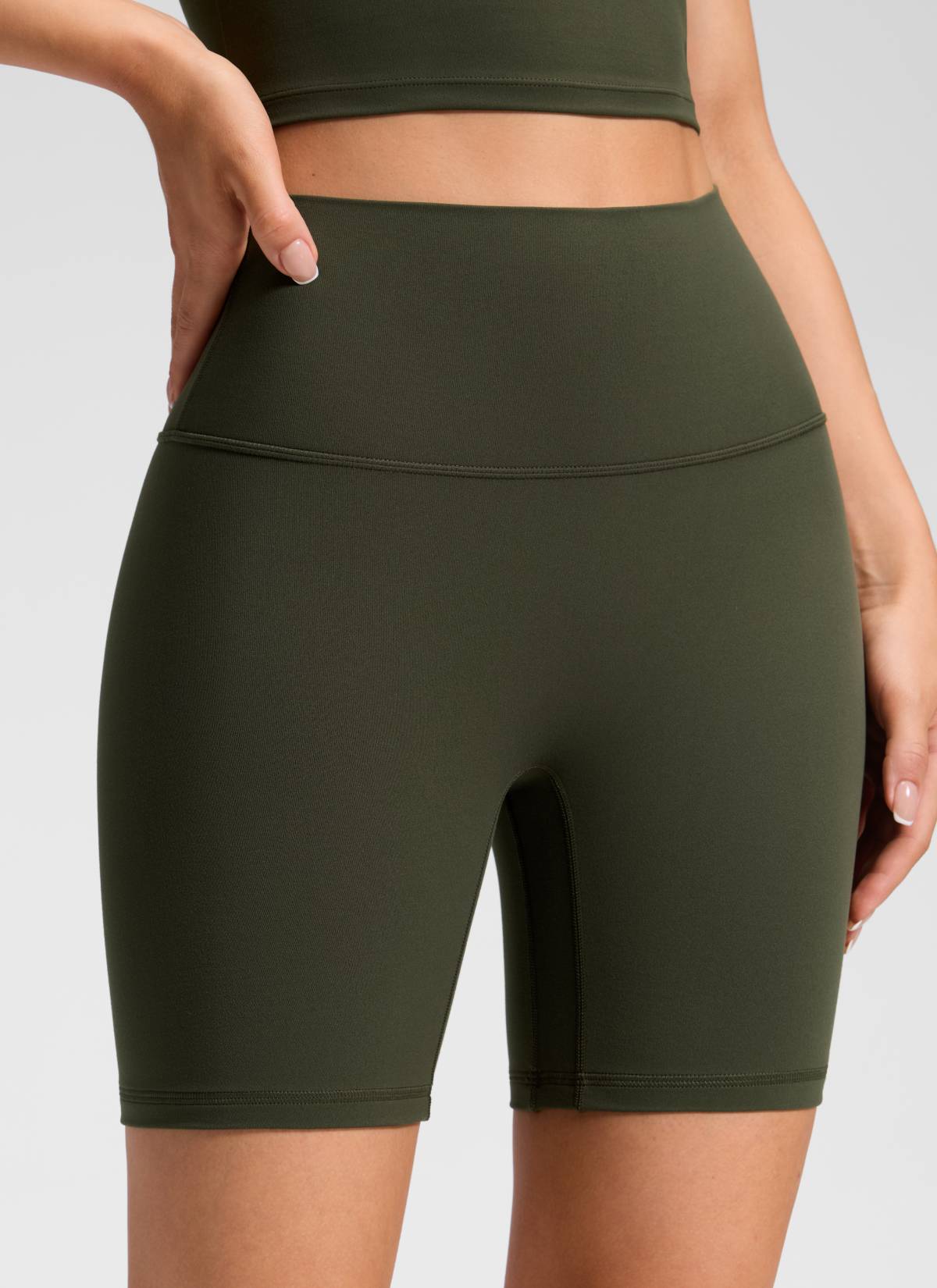 טייץ קצר Butterluxe 6" No Front Seam - ירוק זית
