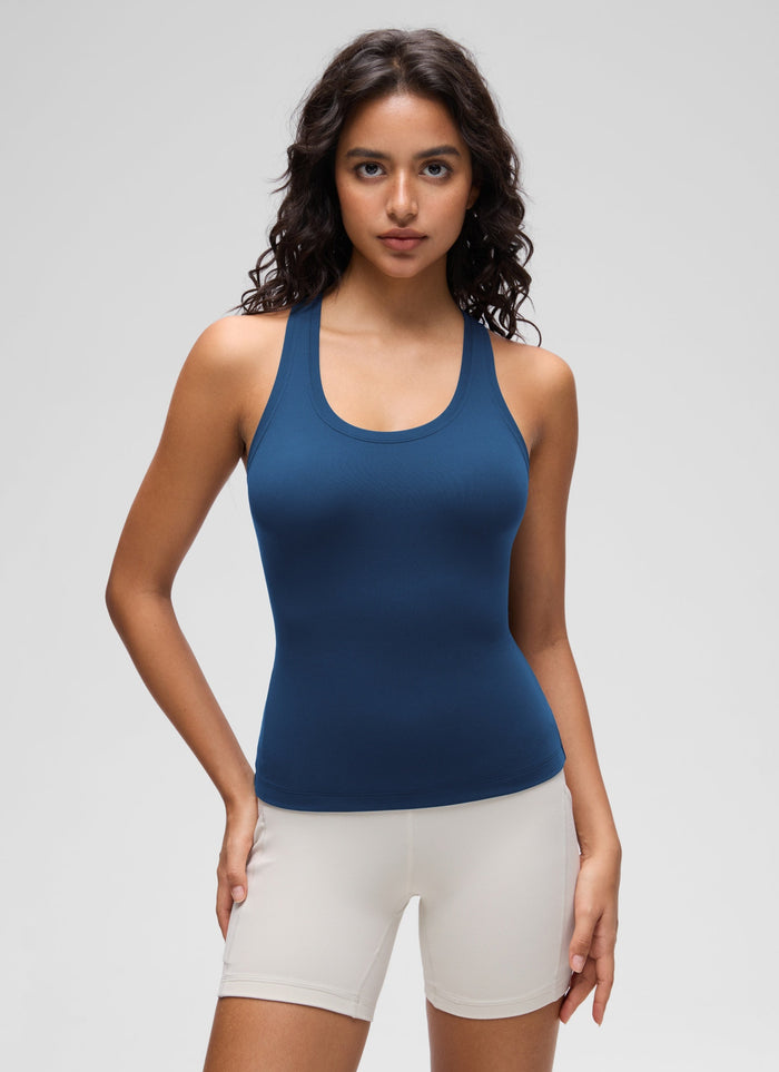 גופיית אימון Butterluxe Crewneck Racerback - French Navy