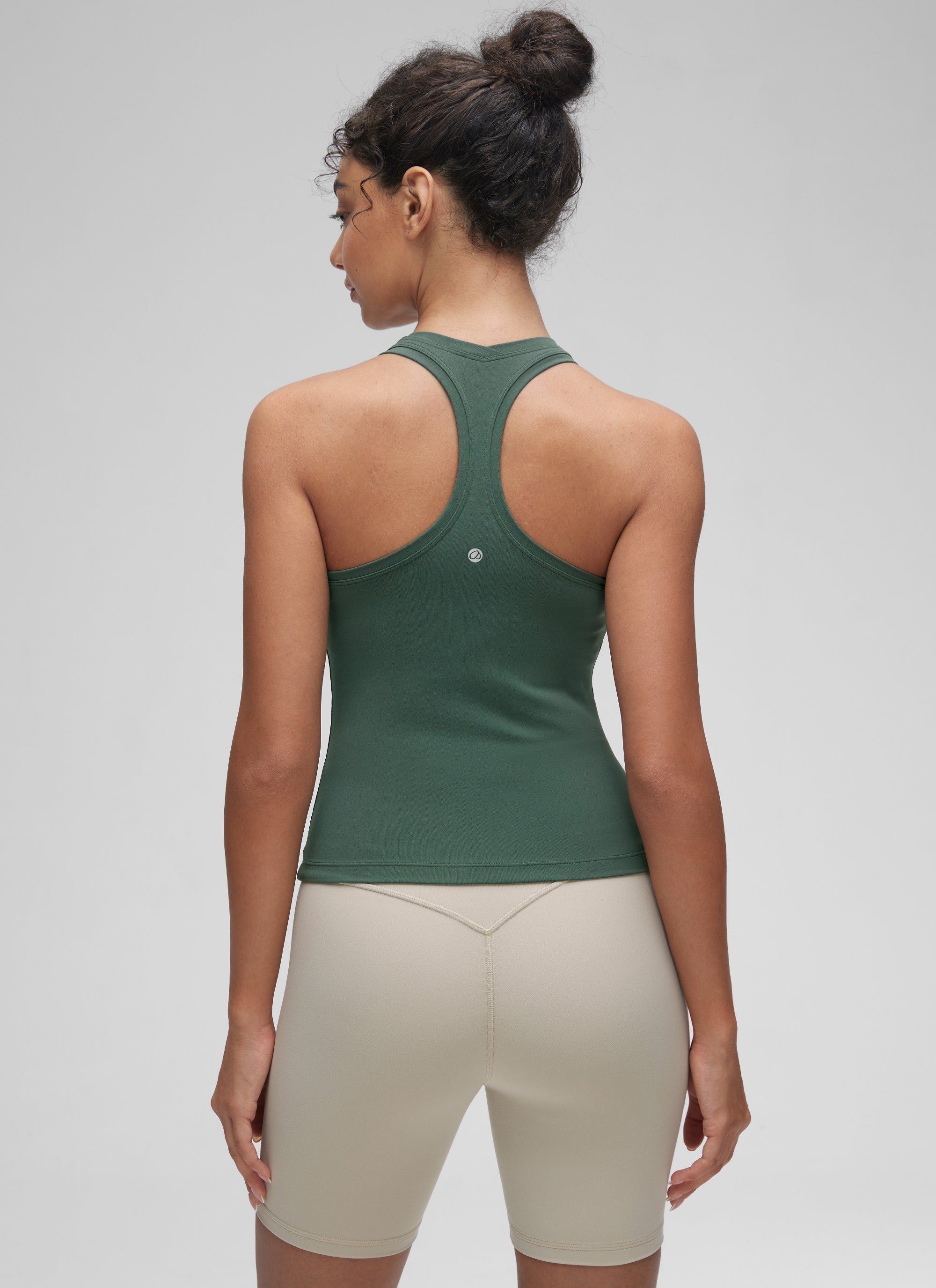 גופיית אימון Butterluxe Crewneck Racerback - ירוק יער