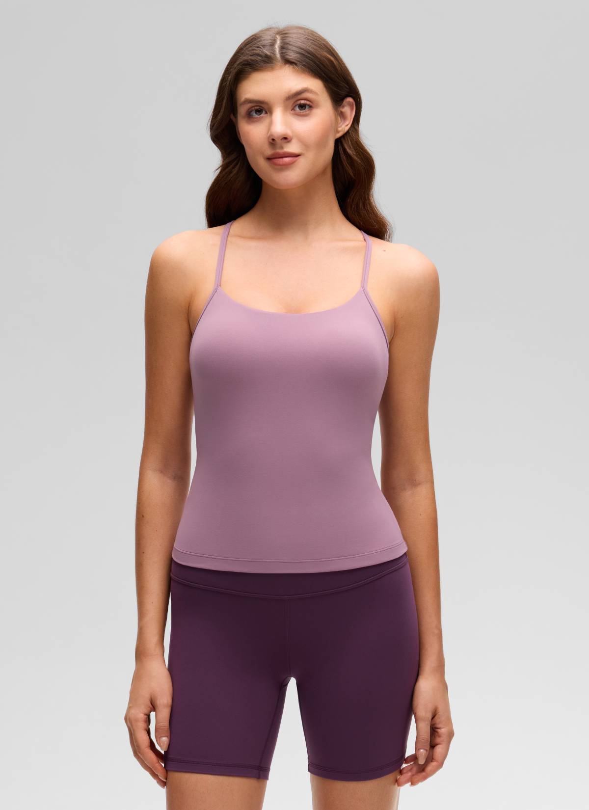 גופייה עם חזייה פנימית תומכת Butterluxe Y-back אורך מותן - Light Lavender
